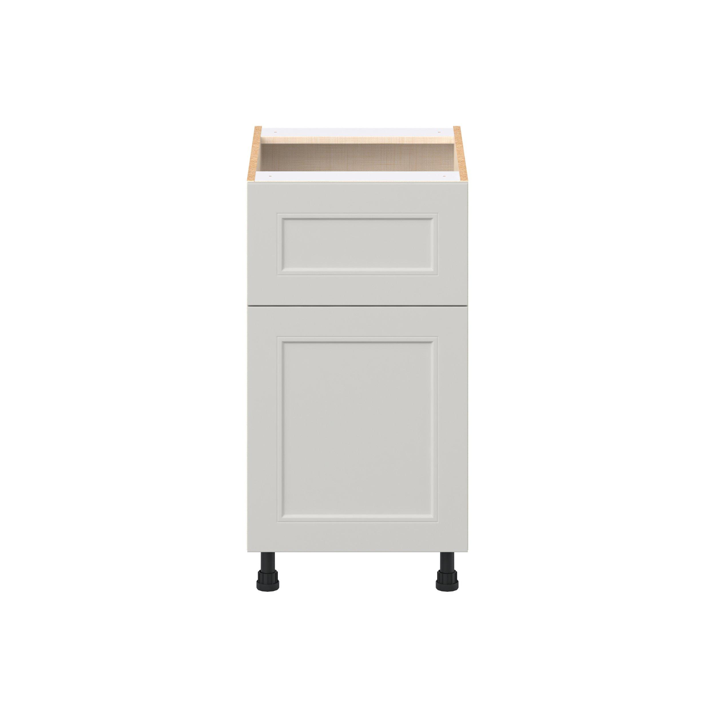 Lenox 18 in. Painted Light Gray Door and Drawer Base Cabinet