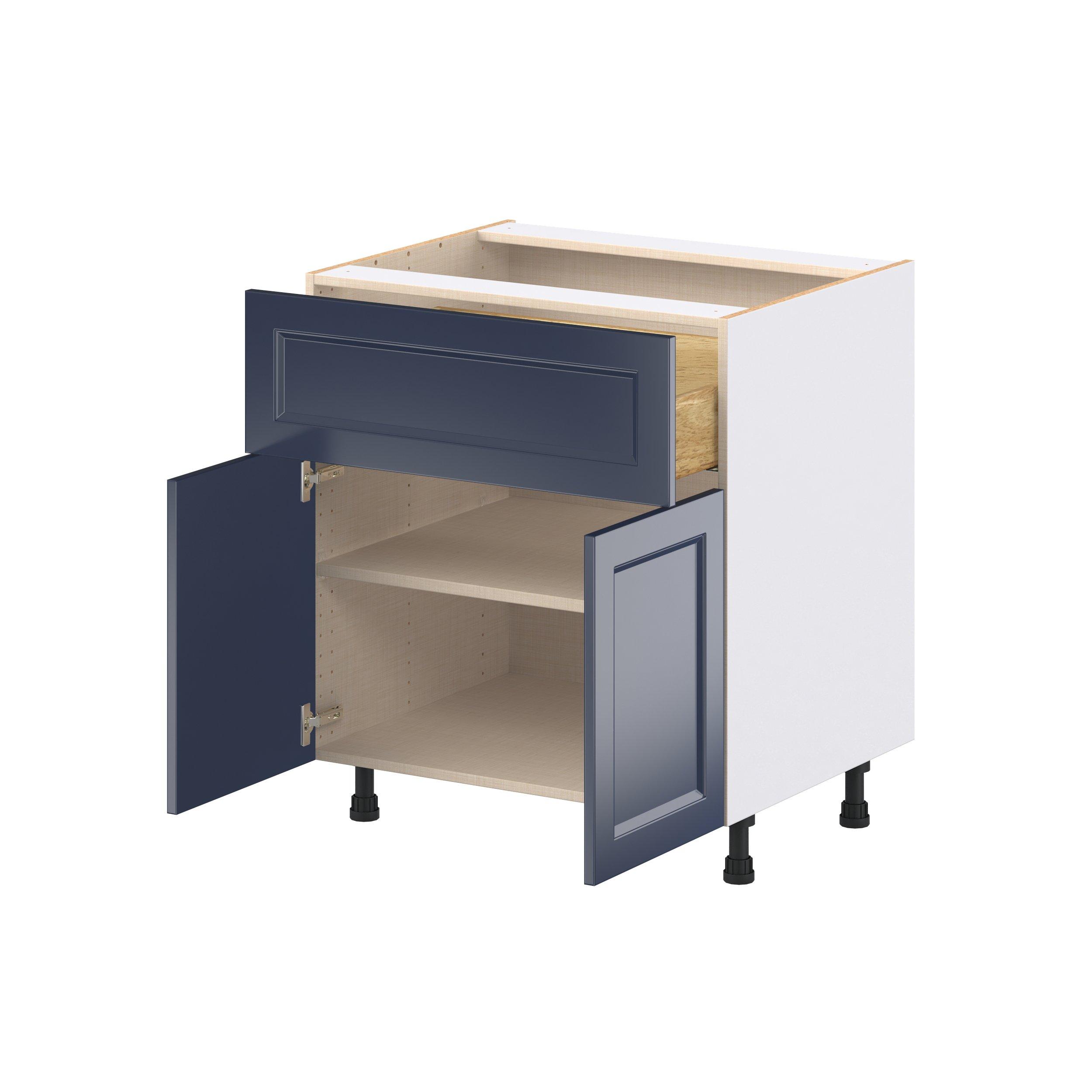 Peachtree 30 in. Painted Midnight Blue Door and Drawer Base Cabinet