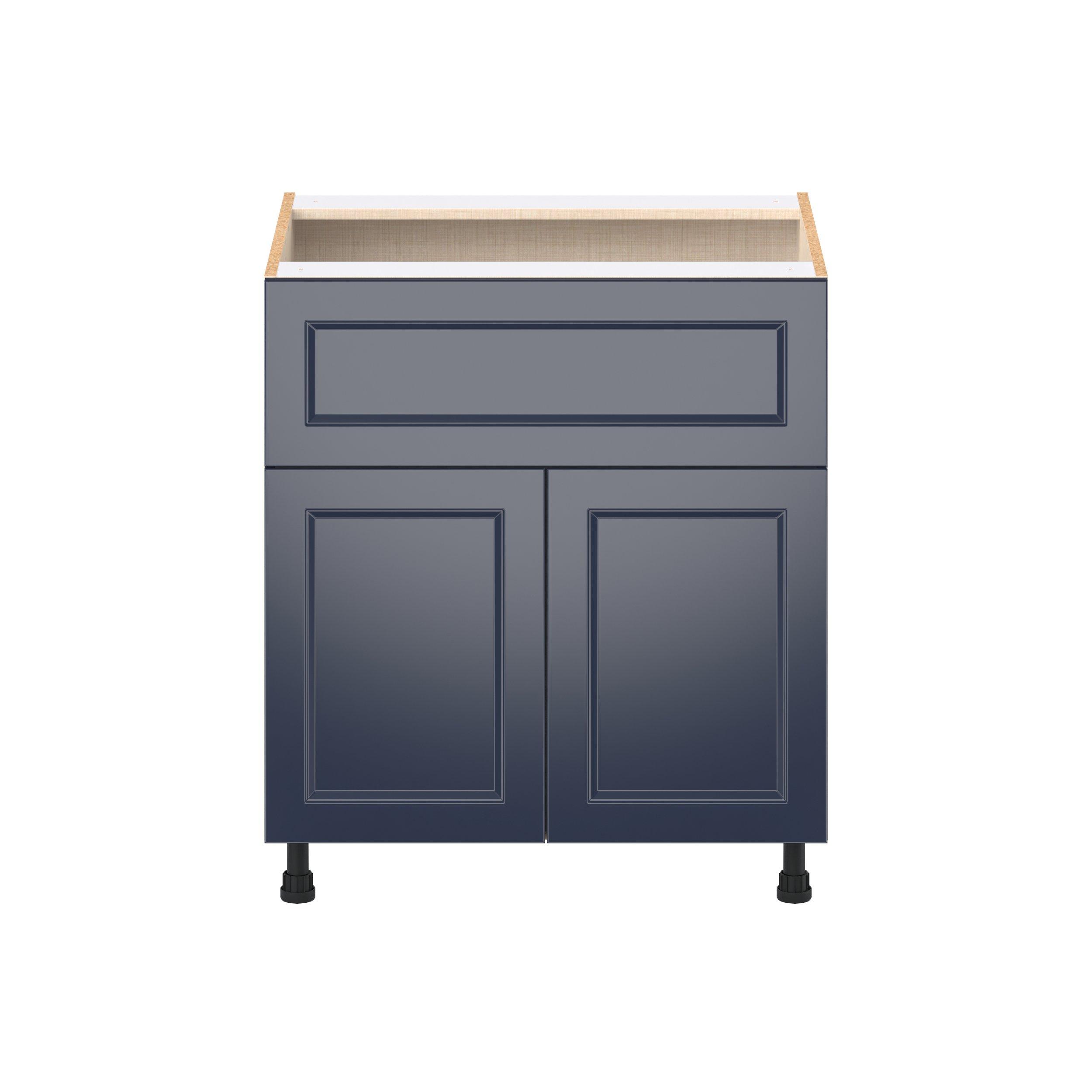 Peachtree 30 in. Painted Midnight Blue Door and Drawer Base Cabinet