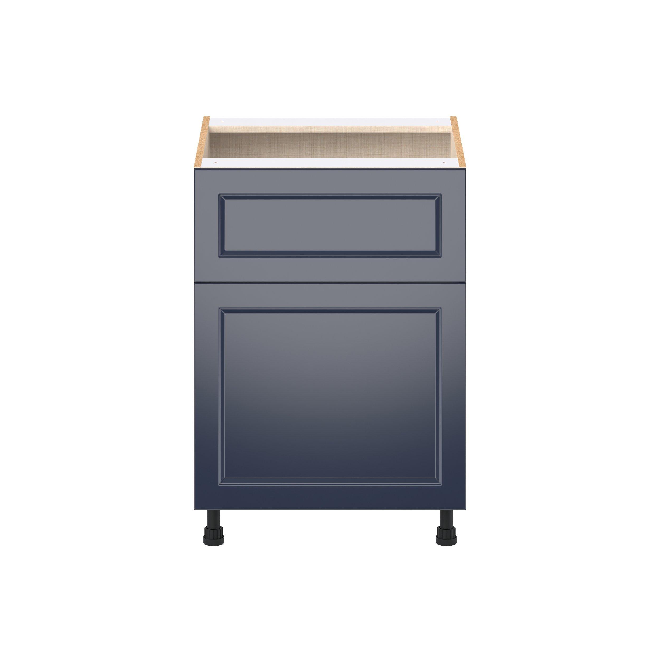 Peachtree 24 in. Painted Midnight Blue Door and Drawer Base Cabinet