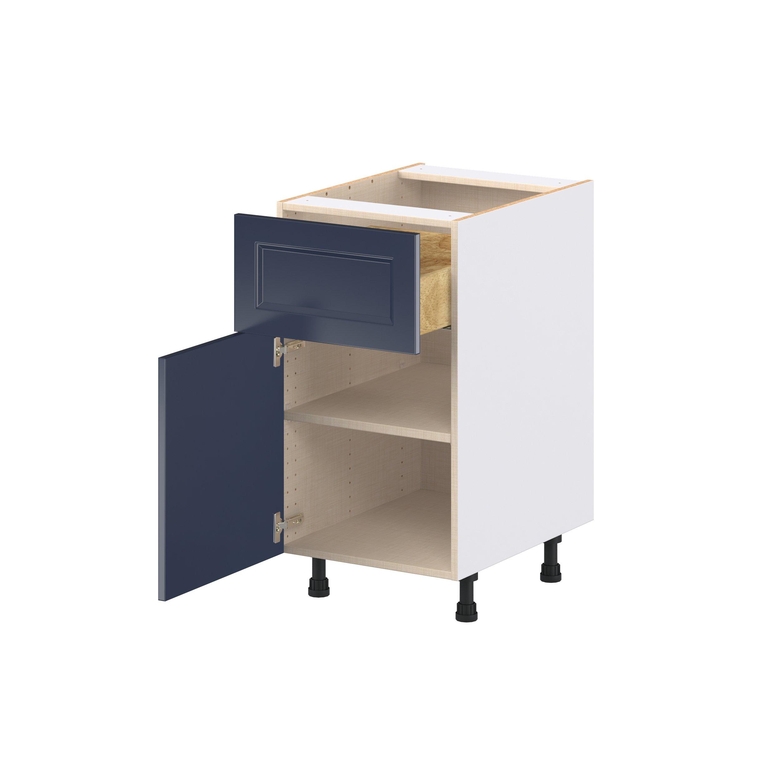 Peachtree 18 in. Painted Midnight Blue Door and Drawer Base Cabinet