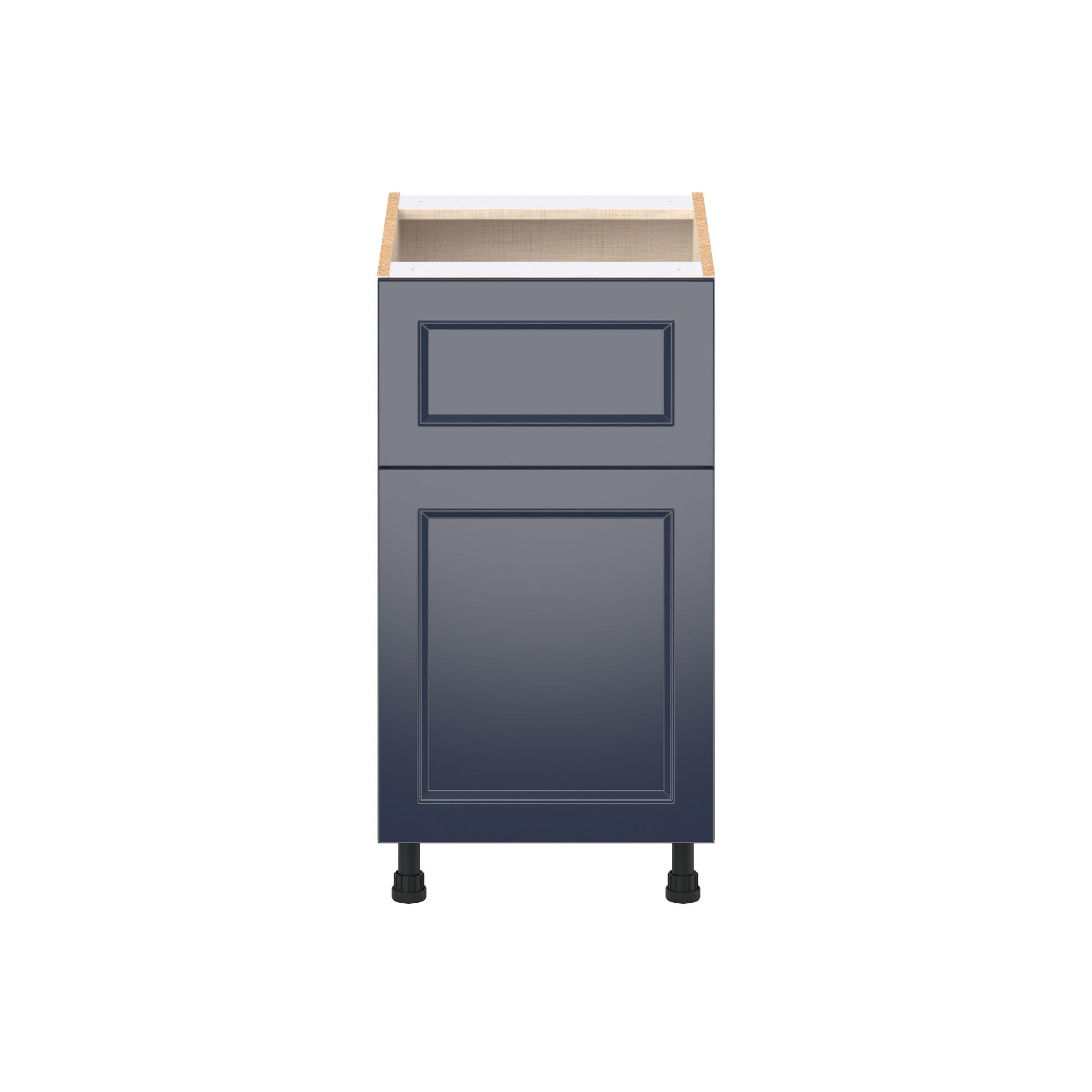 Peachtree 18 in. Painted Midnight Blue Door and Drawer Base Cabinet