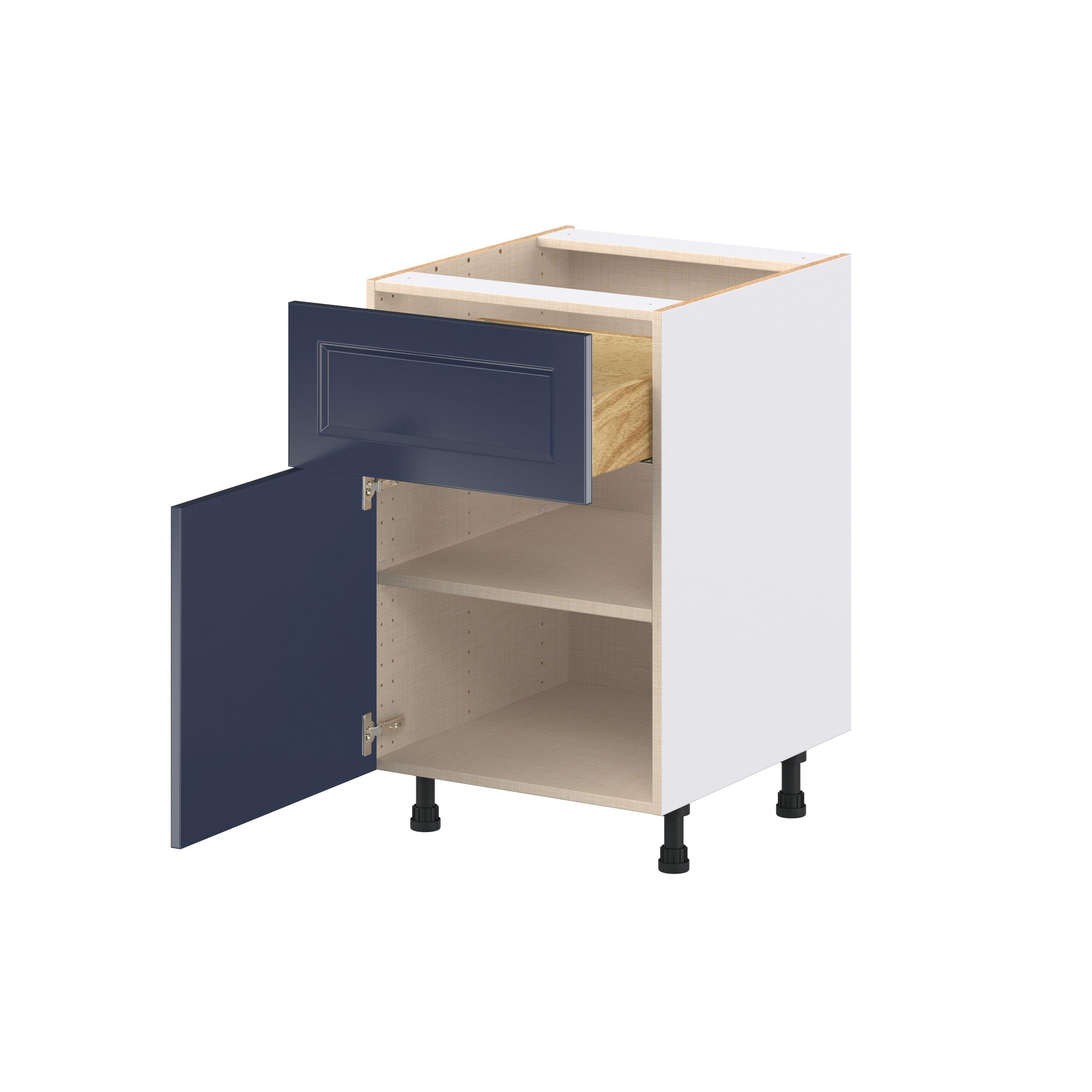 Peachtree 21 in. Painted Midnight Blue Door and Drawer Base Cabinet