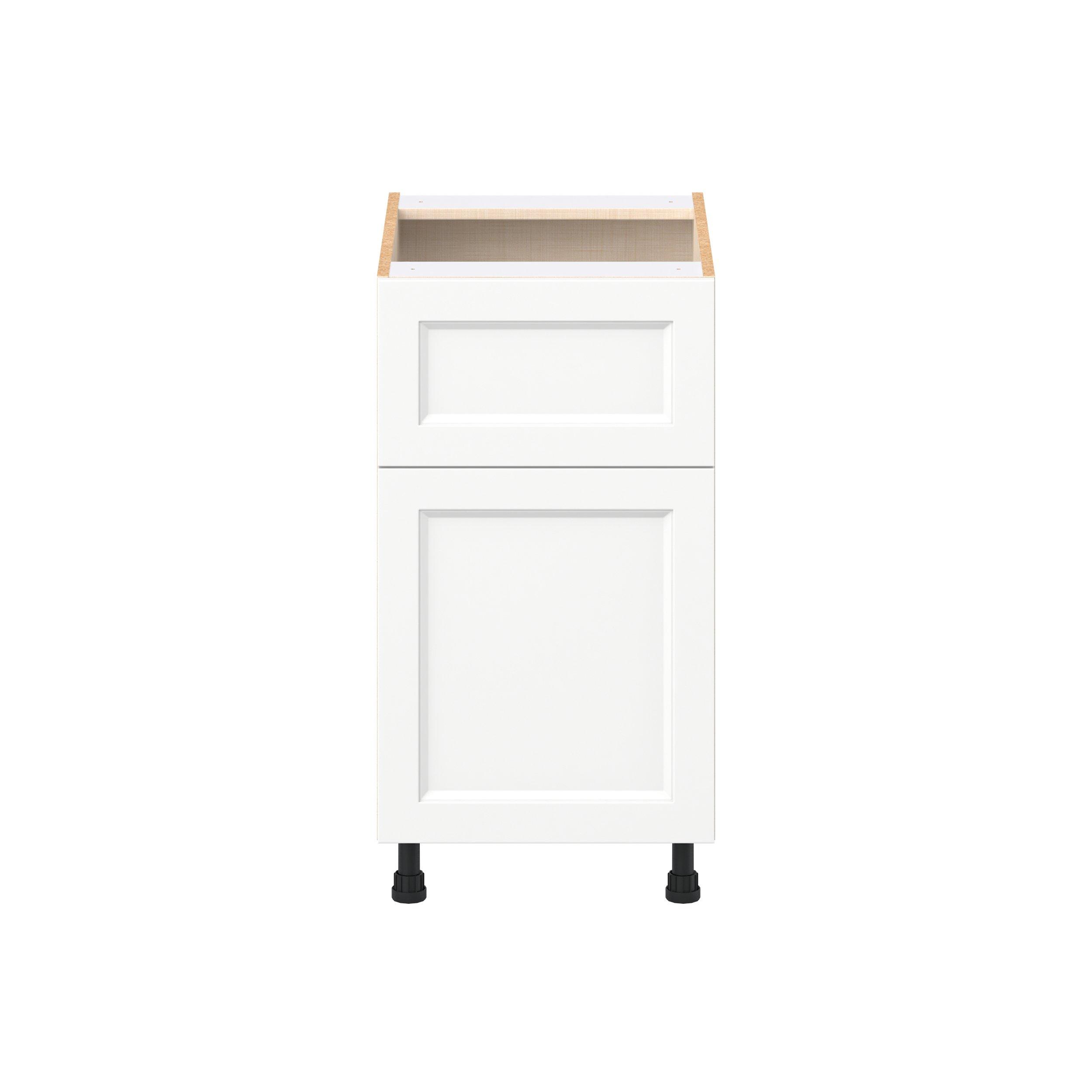 Peachtree 18 in. Painted Bright White Door and Drawer Base Cabinet