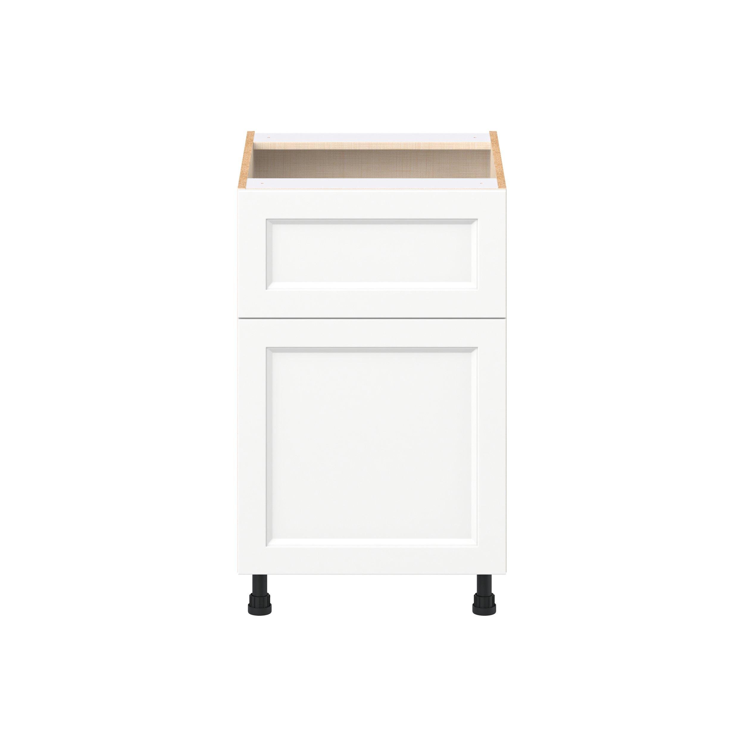 Peachtree 21 in. Painted Bright White Door and Drawer Base Cabinet