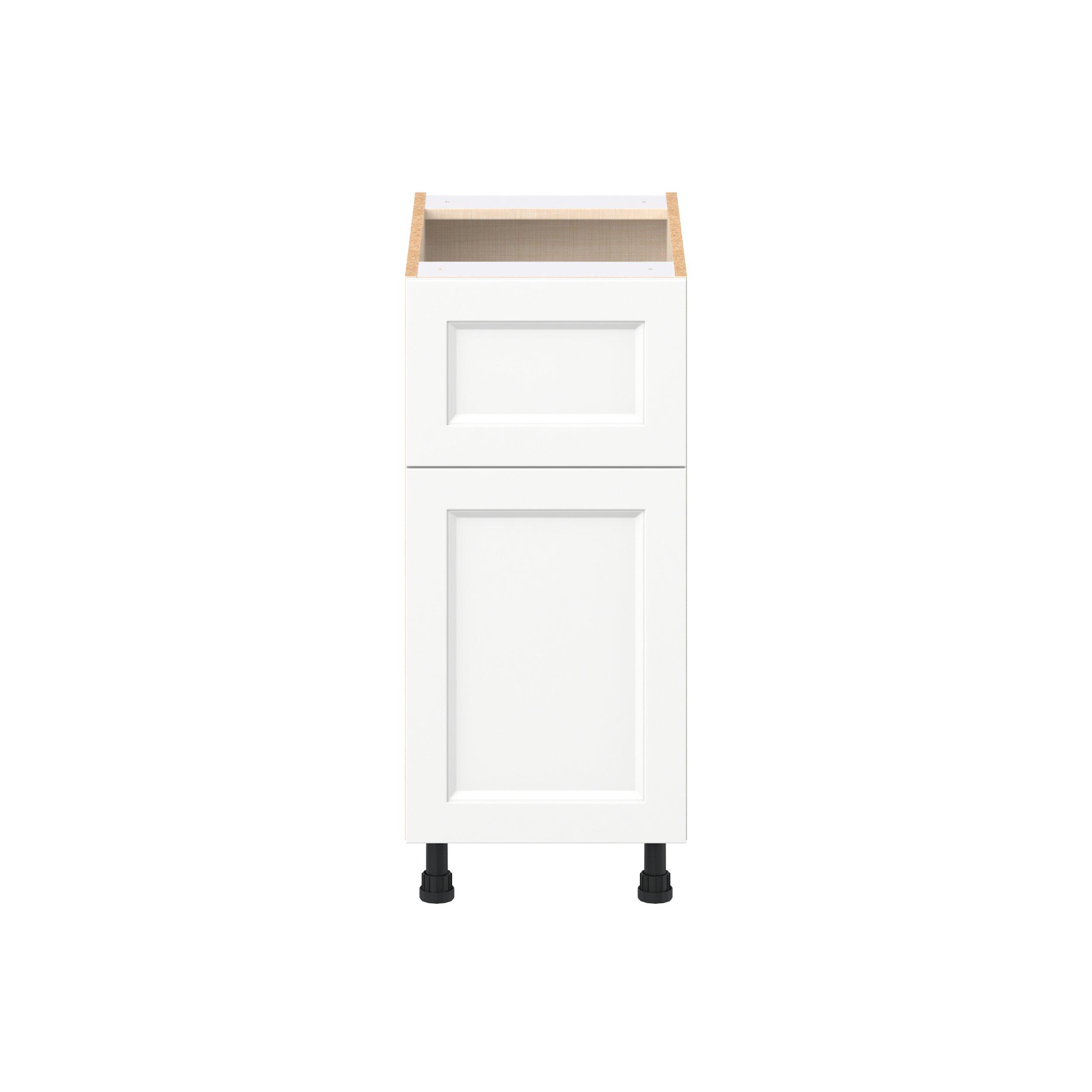 Peachtree 15 in. Painted Bright White Door and Drawer Base Cabinet