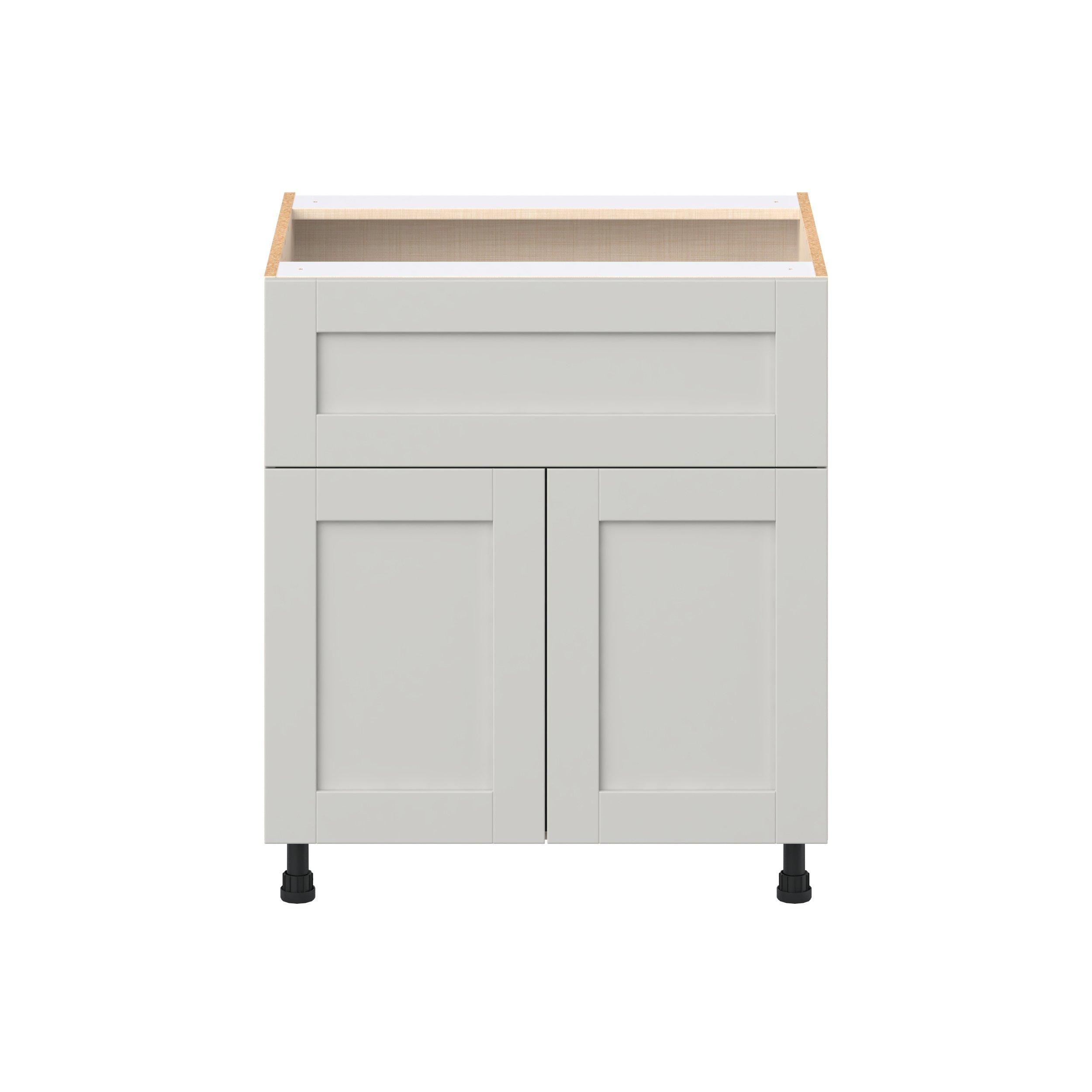 Summerhill 30 in. Light Gray Door and Drawer Base Cabinet