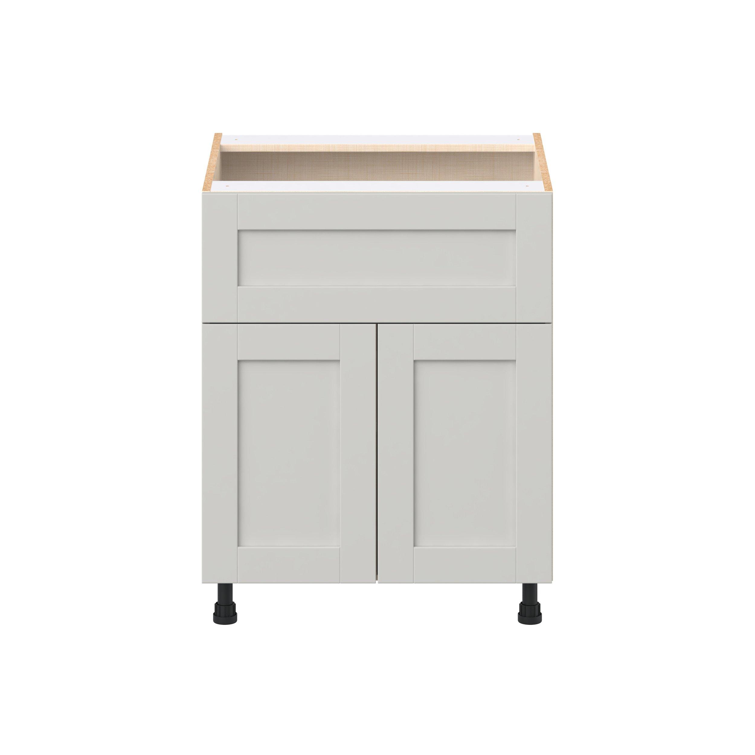 Summerhill 27 in. Light Gray Door and Drawer Base Cabinet