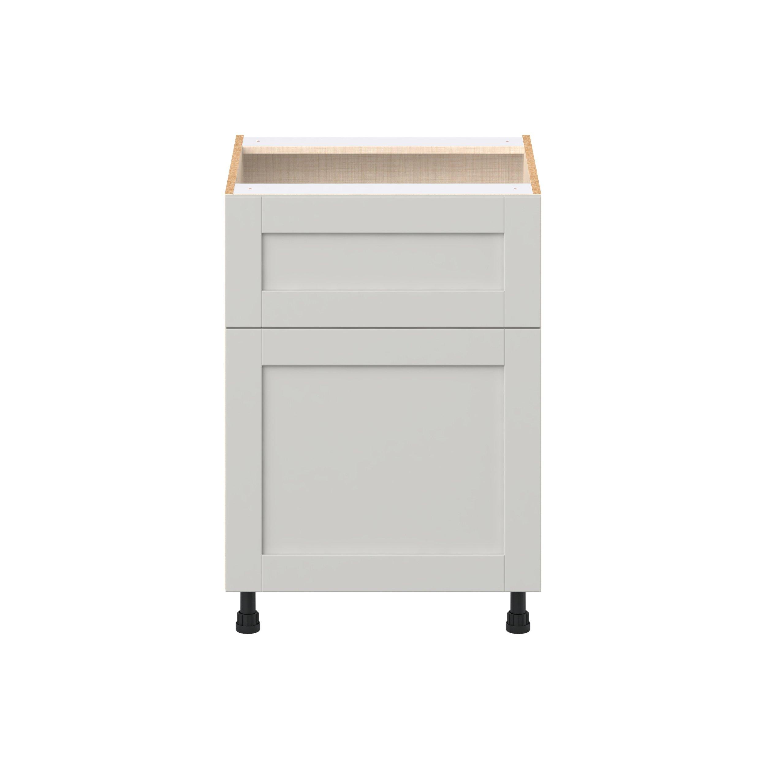 Summerhill 24 in. Light Gray Door and Drawer Base Cabinet