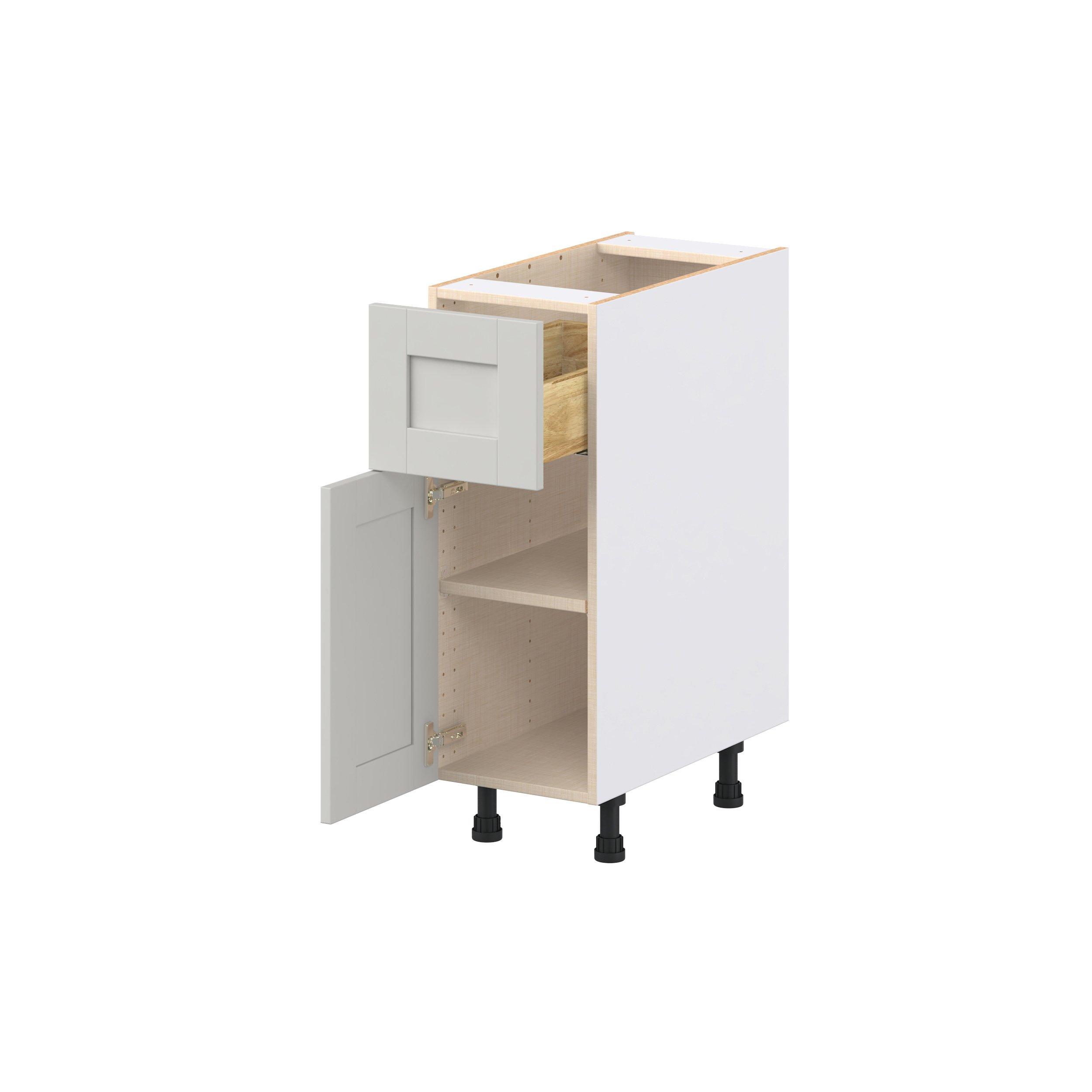 Summerhill 21 in. Light Gray Door and Drawer Base Cabinet