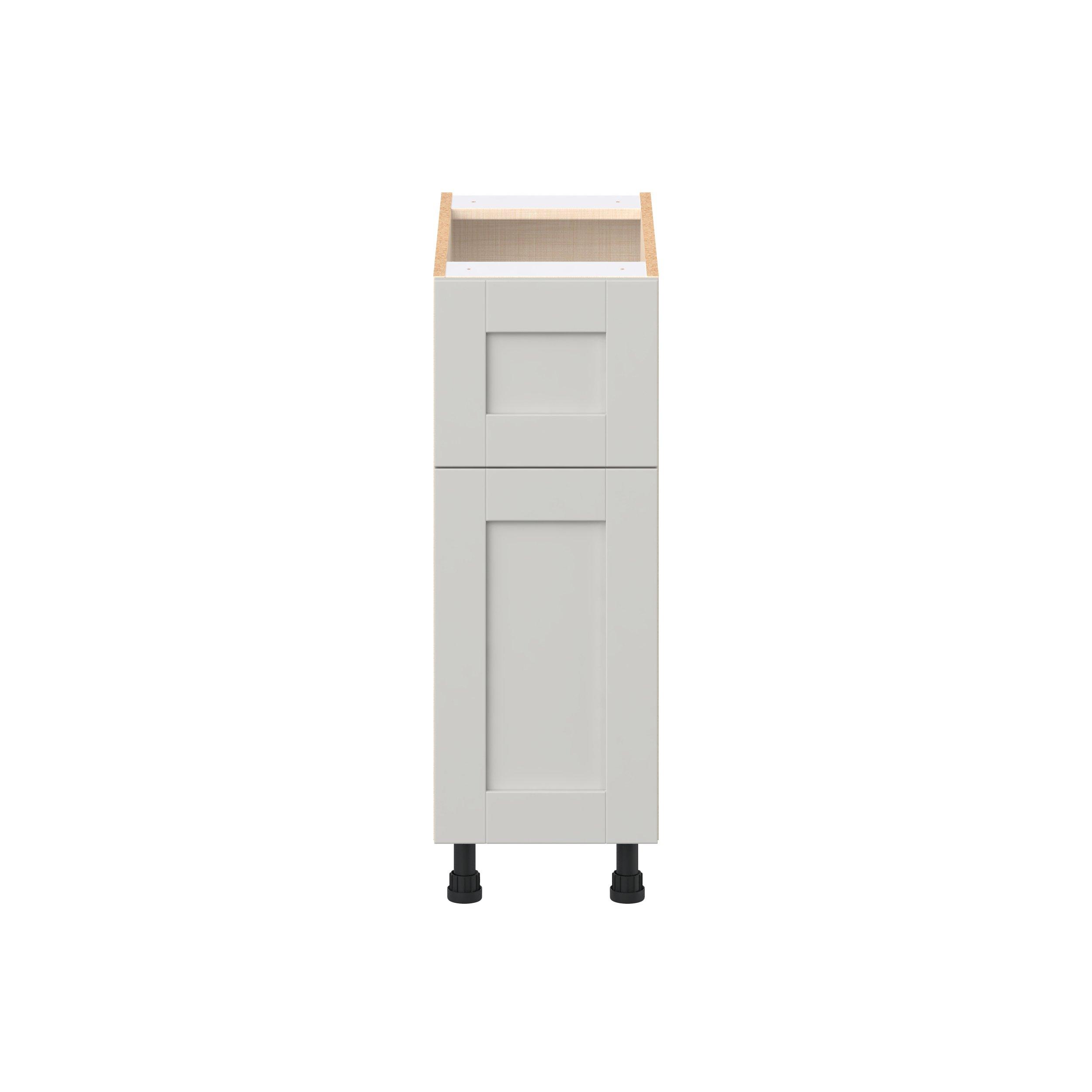 Summerhill 21 in. Light Gray Door and Drawer Base Cabinet