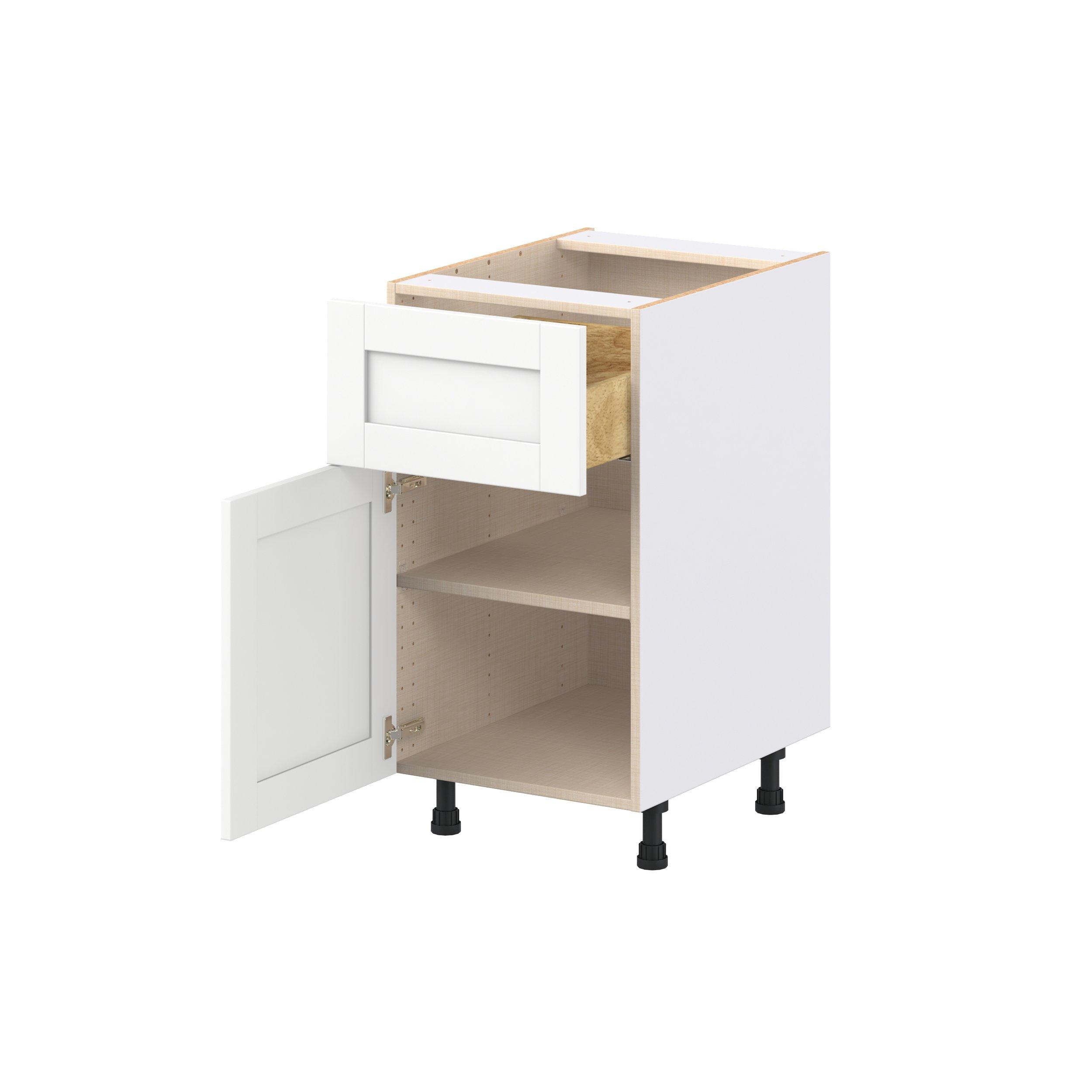 Summerhill 18 in. Bright White Door and Drawer Base Cabinet
