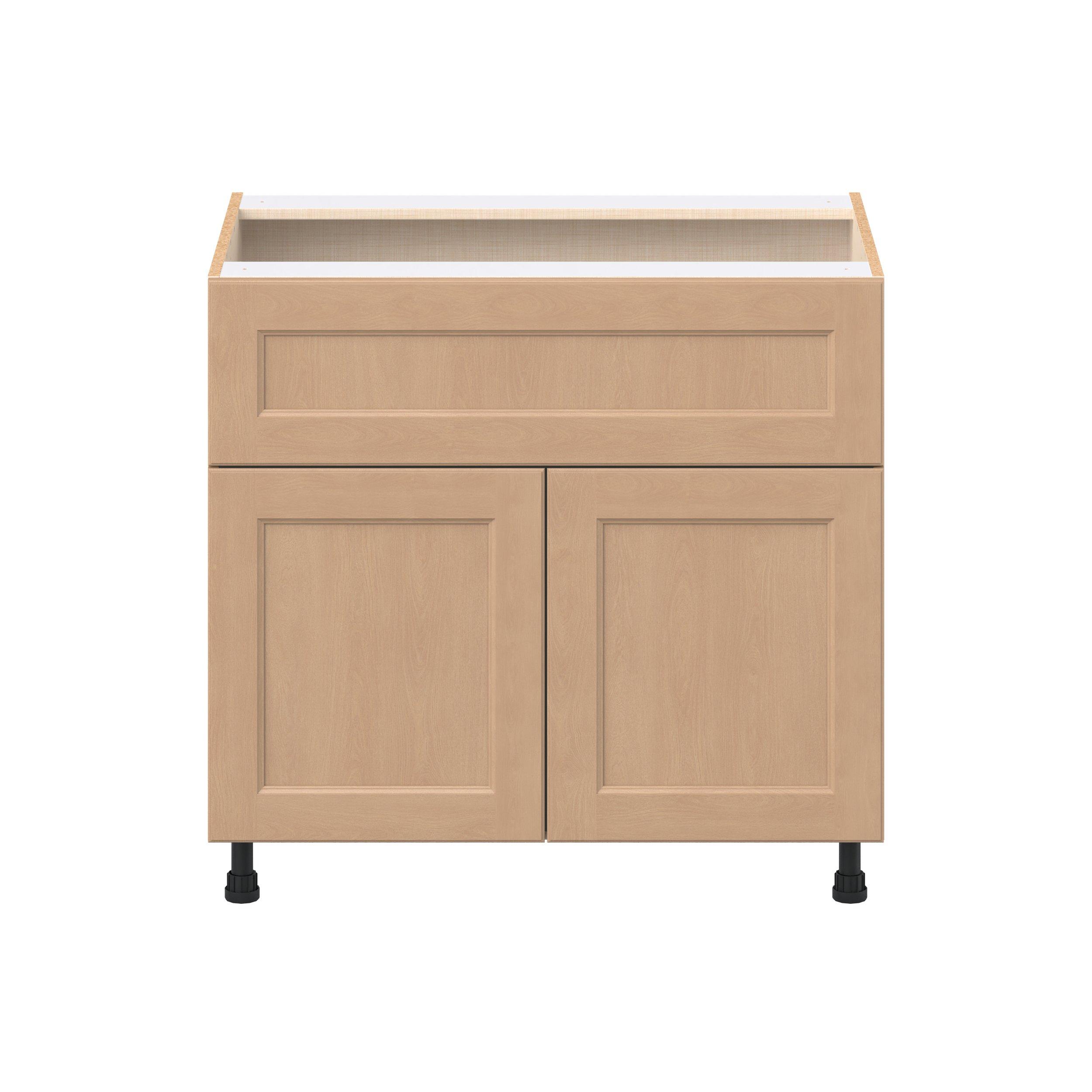 Sugarhill 36 in. Stained Sugar Cookie Door and Drawer Base Cabinet