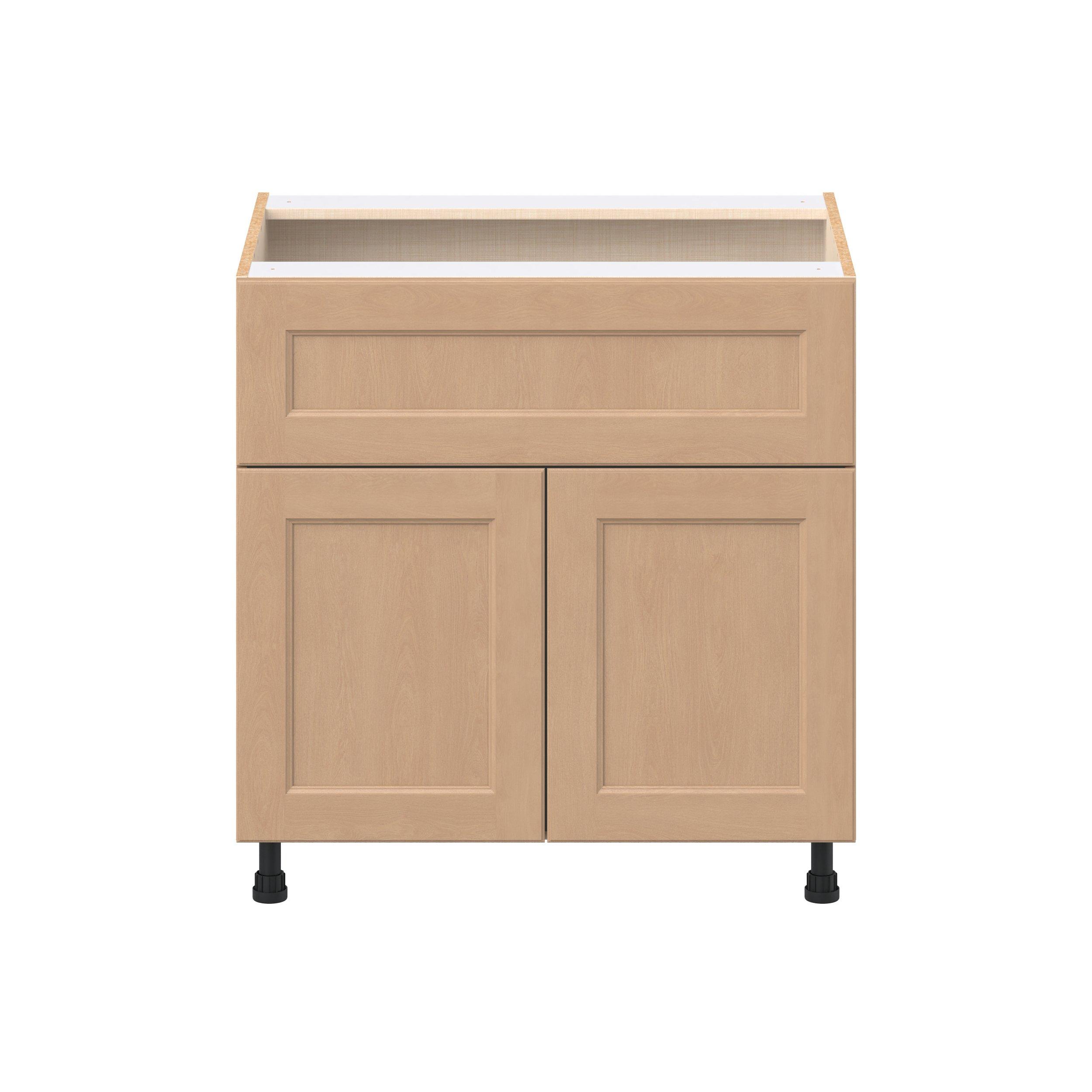 Sugarhill 33 in. Stained Sugar Cookie Door and Drawer Base Cabinet