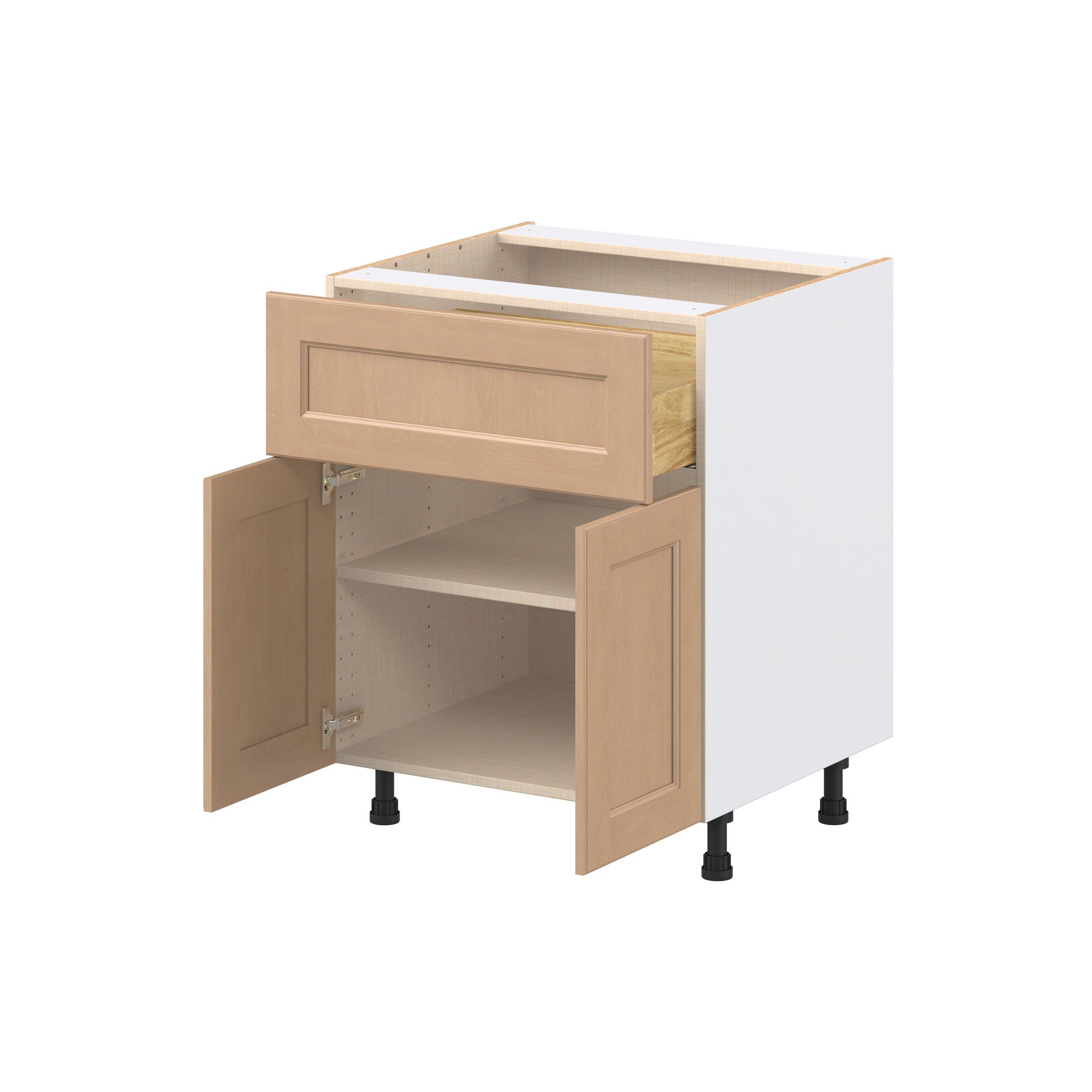 Sugarhill 27 in. Stained Sugar Cookie Door and Drawer Base Cabinet