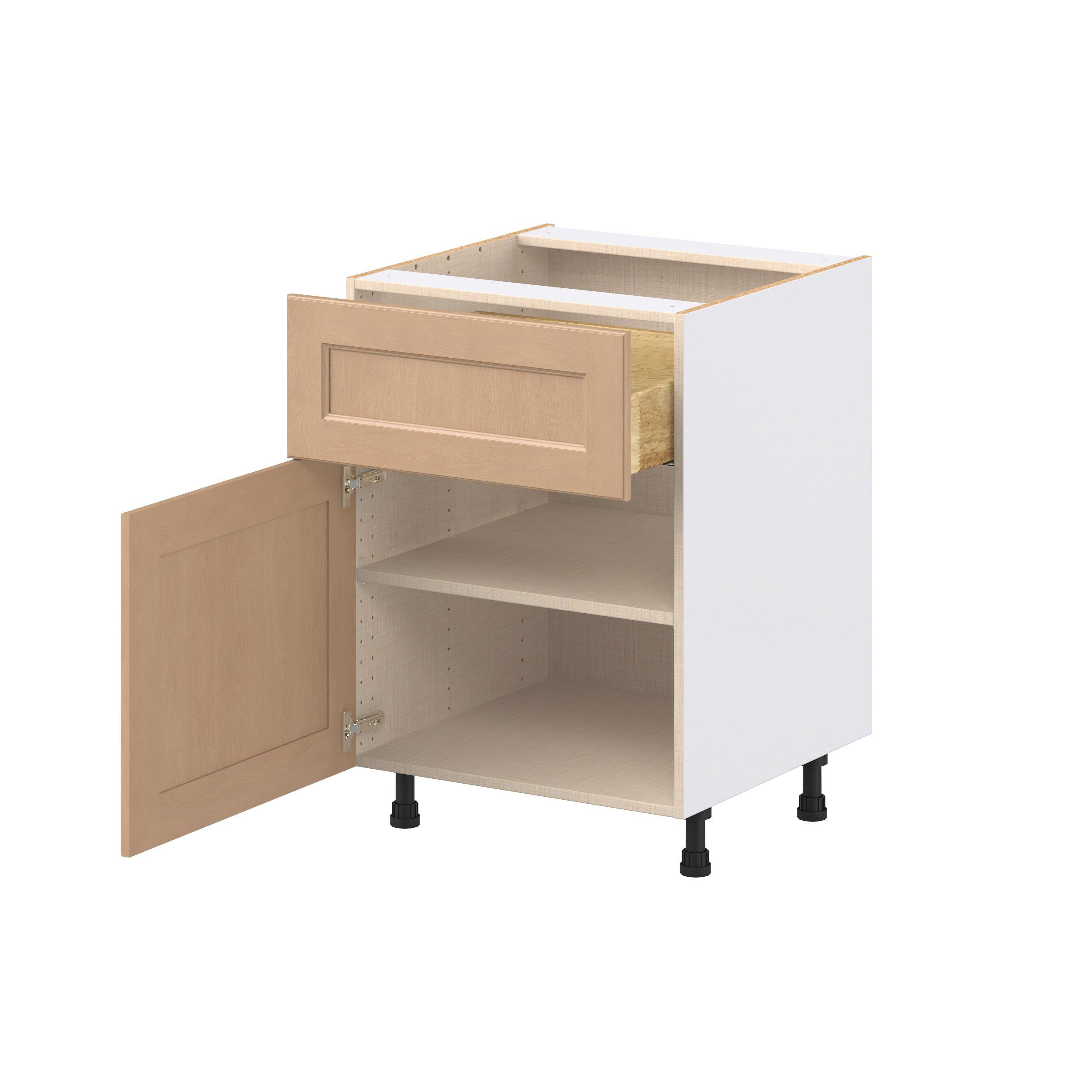Sugarhill 24 in. Stained Sugar Cookie Door and Drawer Base Cabinet