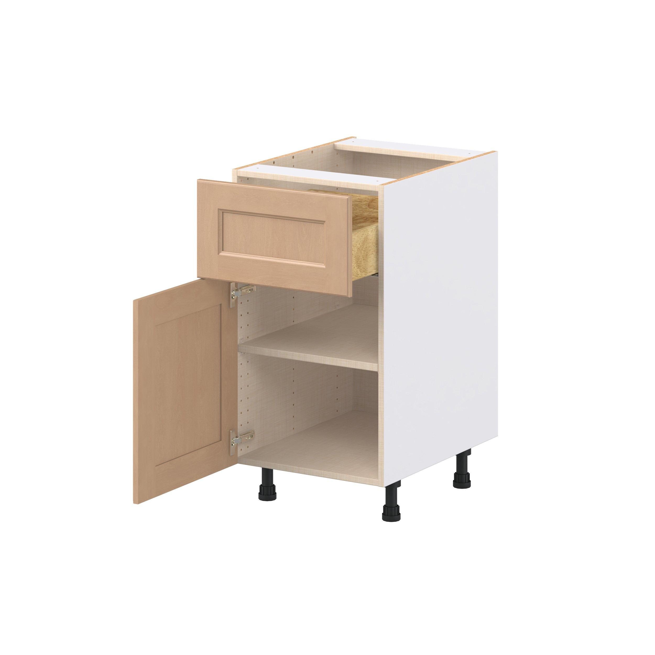 Sugarhill 18 in. Stained Sugar Cookie Door and Drawer Base Cabinet