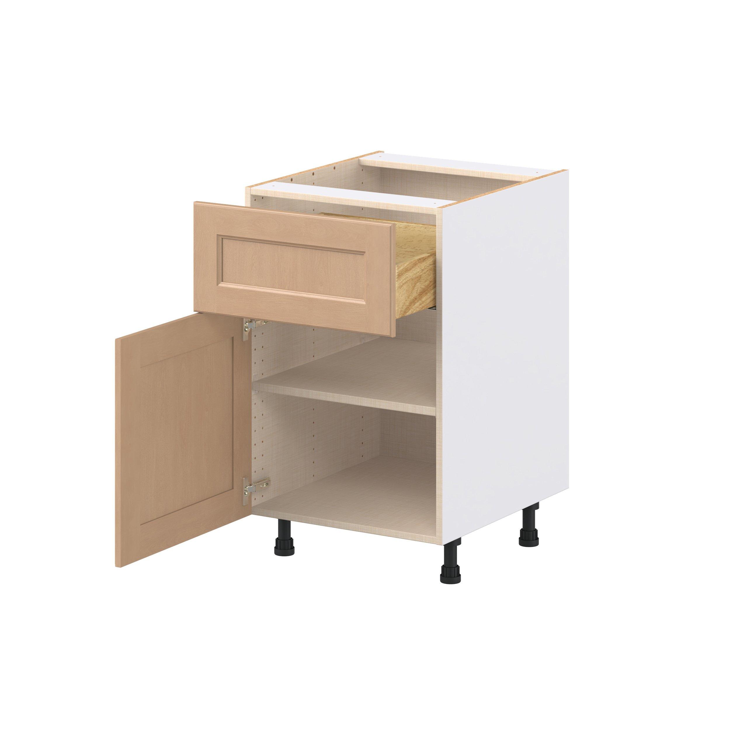 Sugarhill 21 in. Stained Sugar Cookie Door and Drawer Base Cabinet