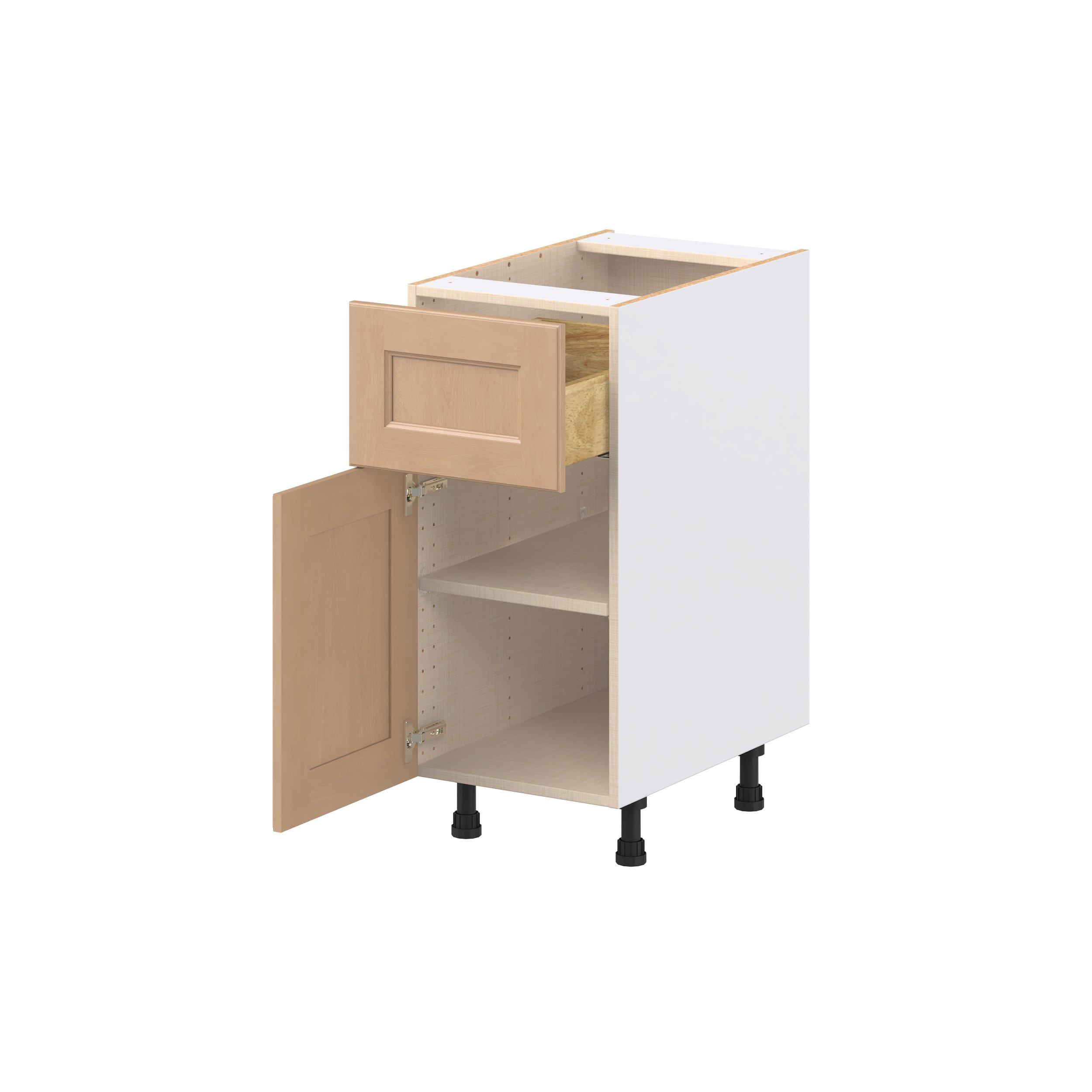 Sugarhill 15 in. Stained Sugar Cookie Door and Drawer Base Cabinet