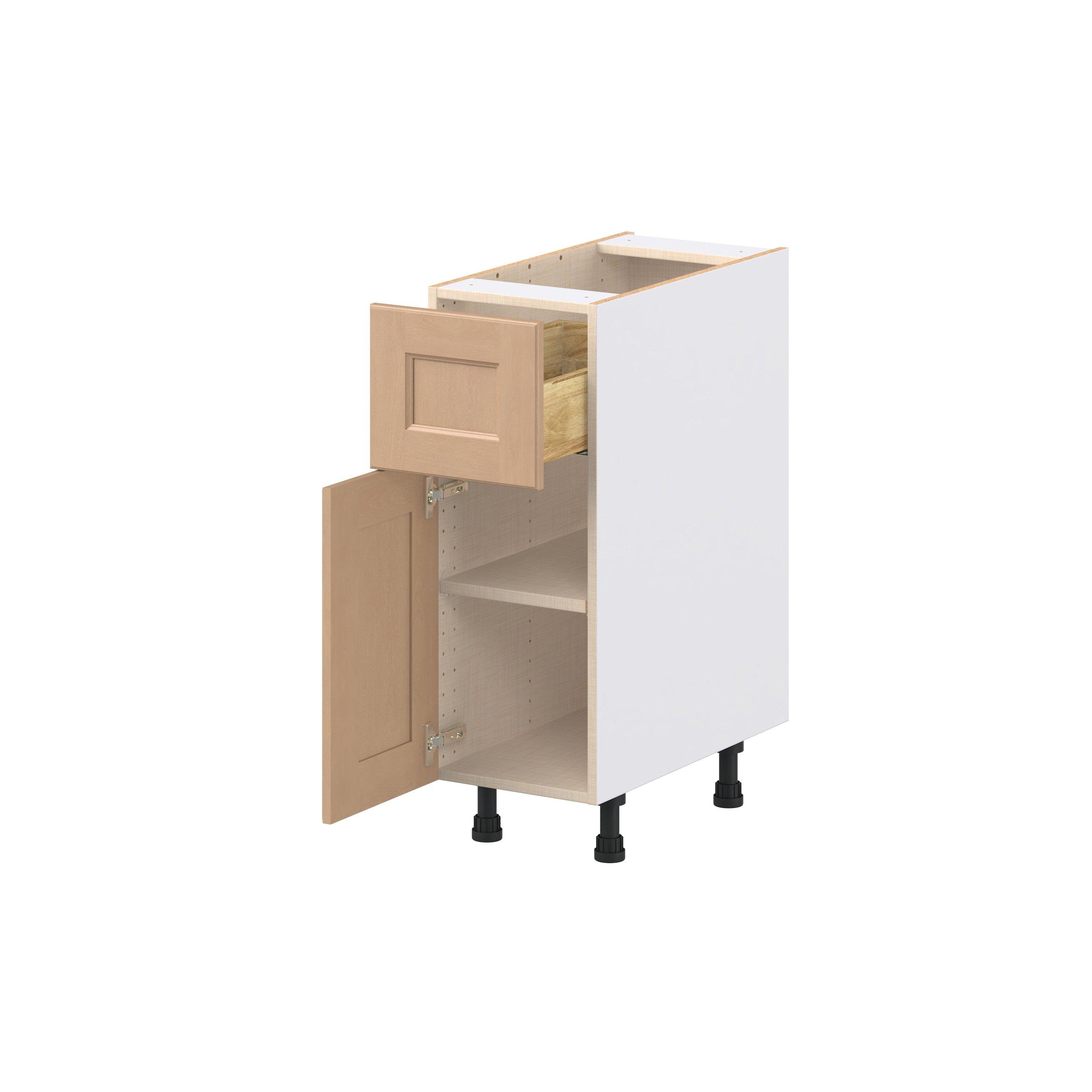 Sugarhill 12 in. Stained Sugar Cookie Door and Drawer Base Cabinet