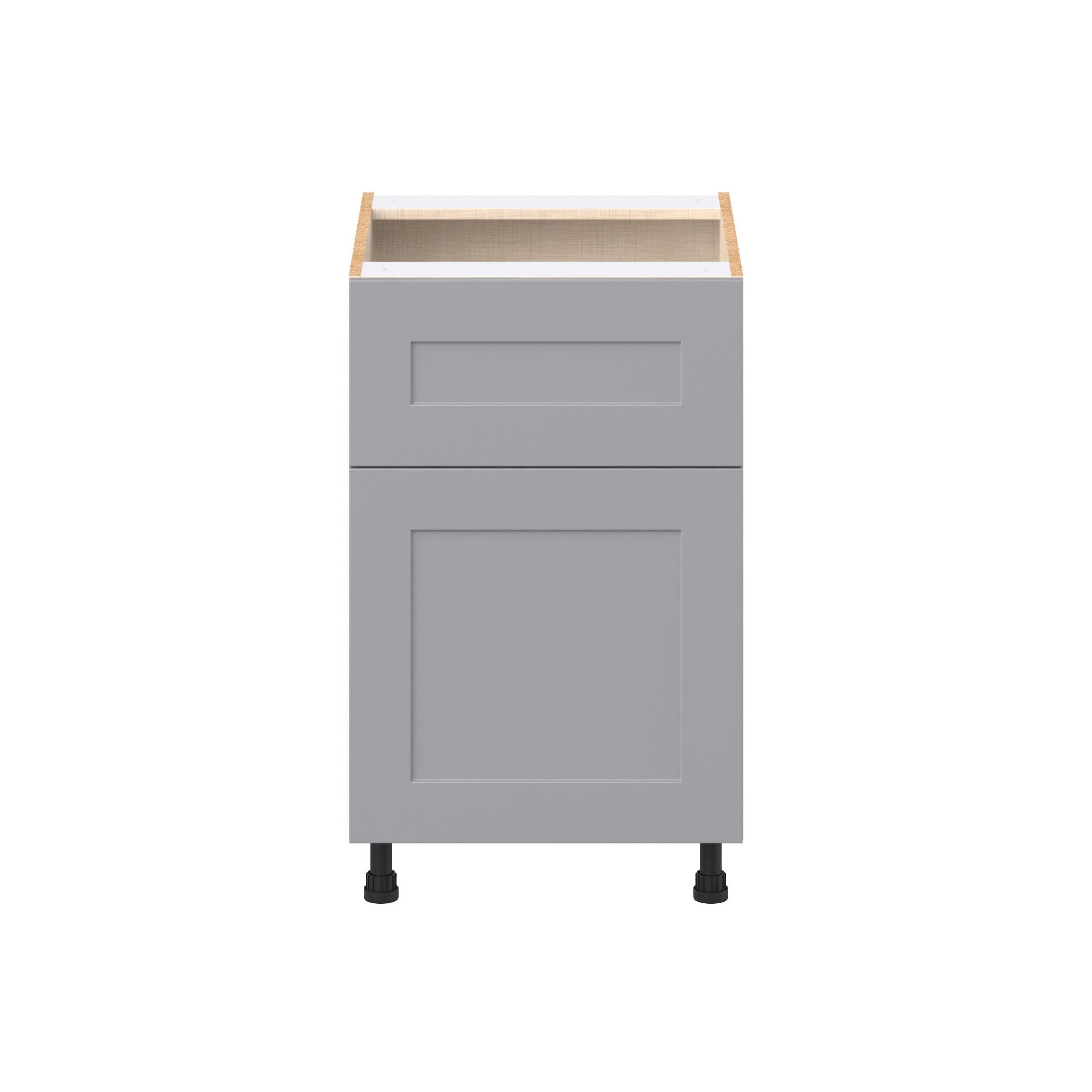 Candler 21 in. Painted Slate Gray Door and Drawer Base Cabinet