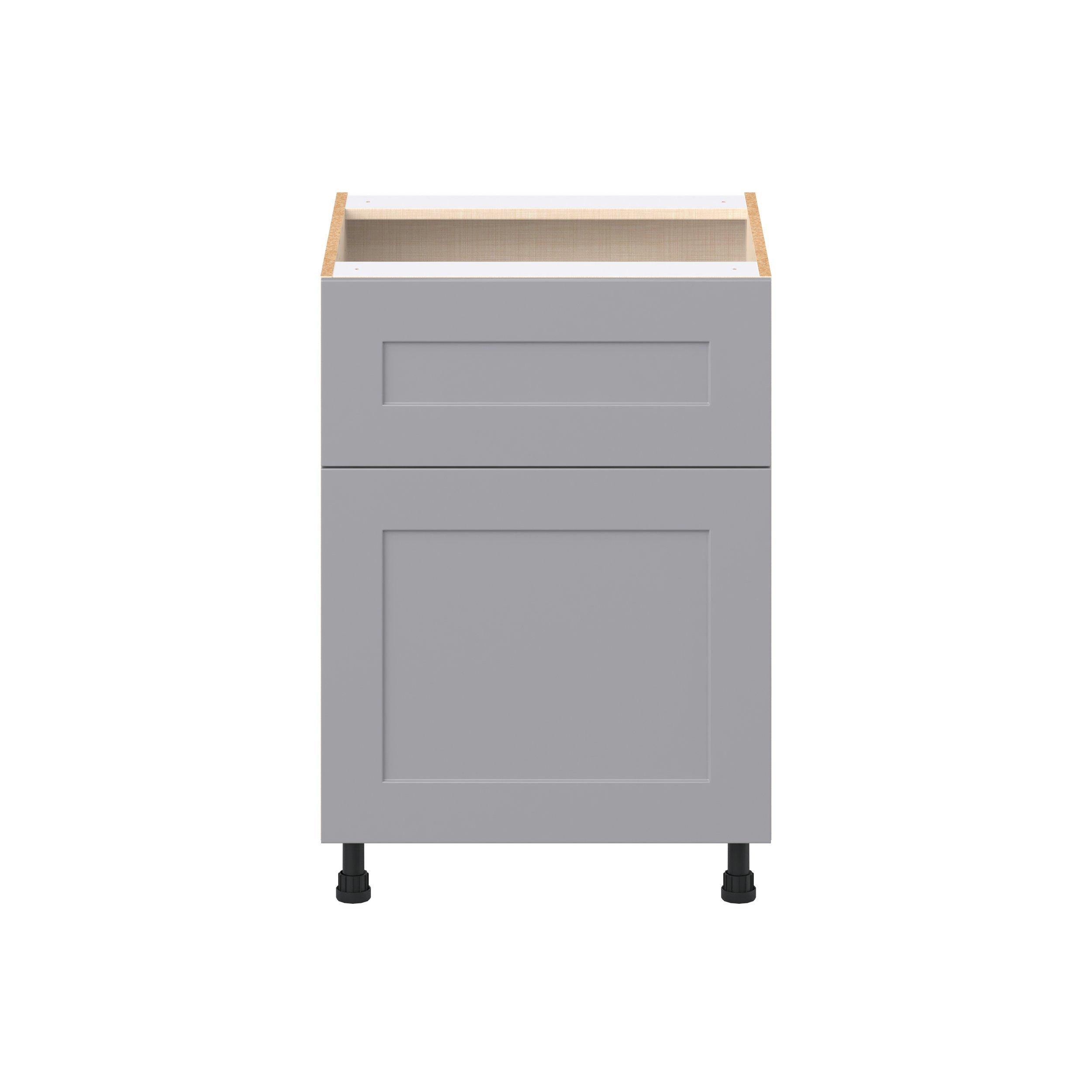 Candler 24 in. Painted Slate Gray Door and Drawer Base Cabinet