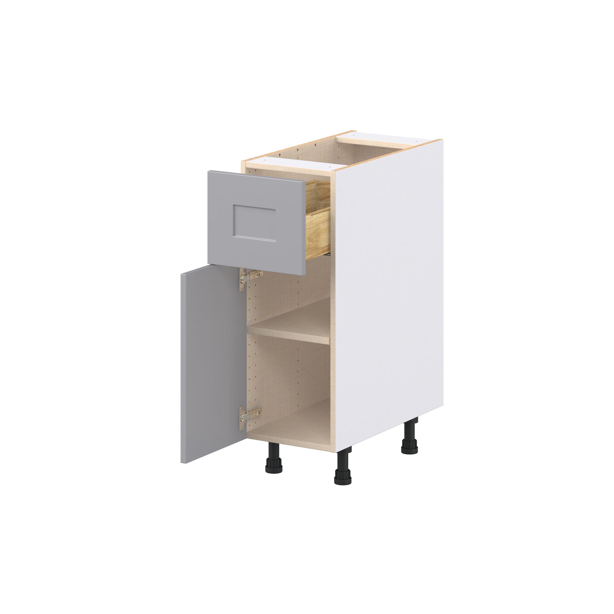 Candler 24 in. Painted Slate Gray Door and Drawer Base Cabinet