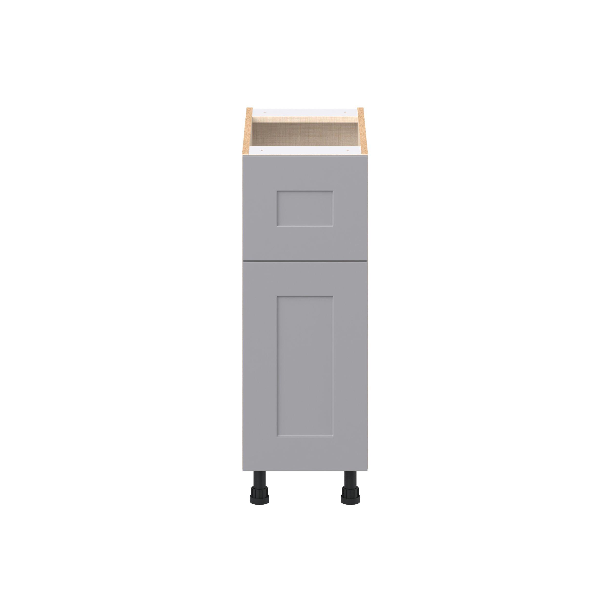 Candler 24 in. Painted Slate Gray Door and Drawer Base Cabinet