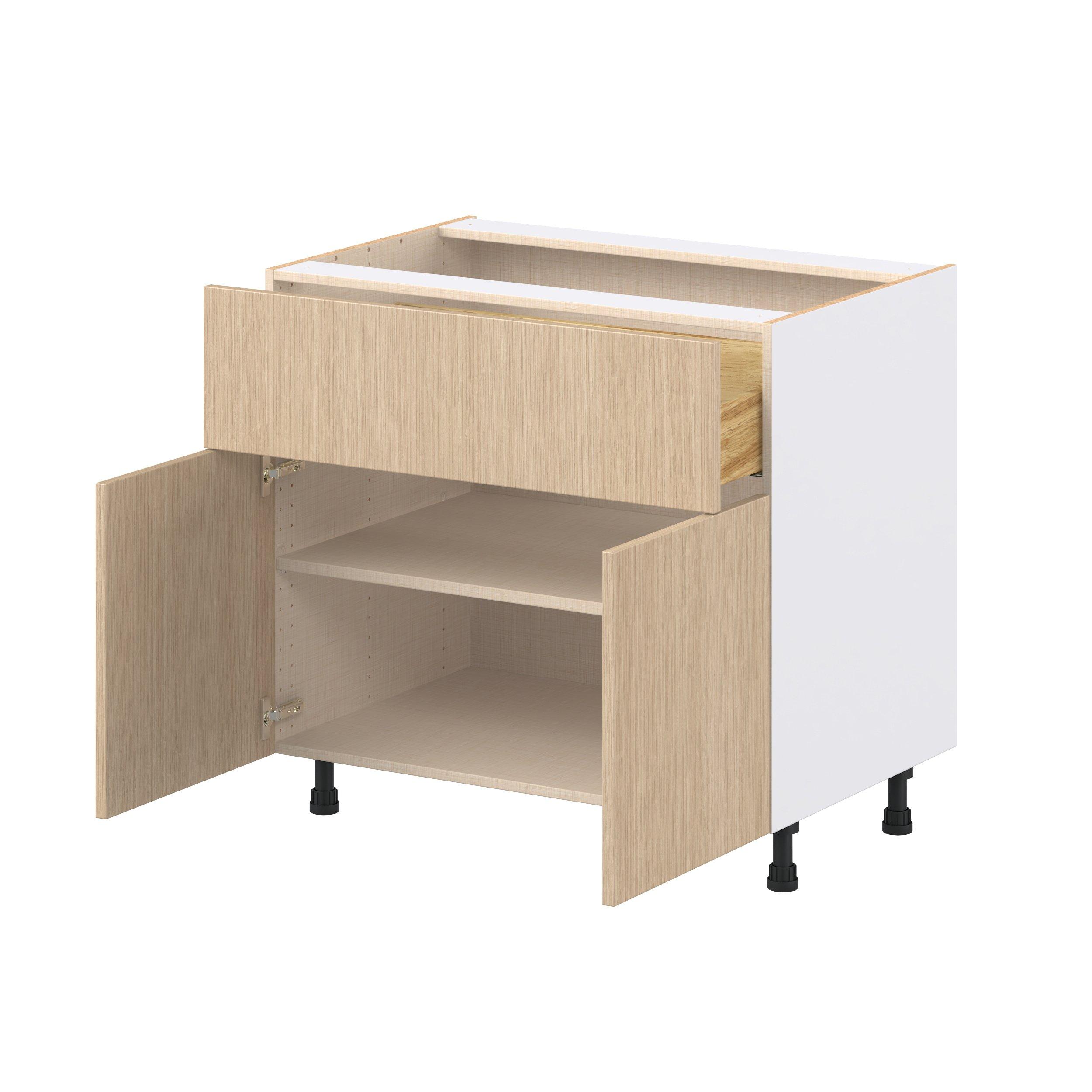 Glenwood 36 in. Mojavi Oak Door and Drawer Base Cabinet