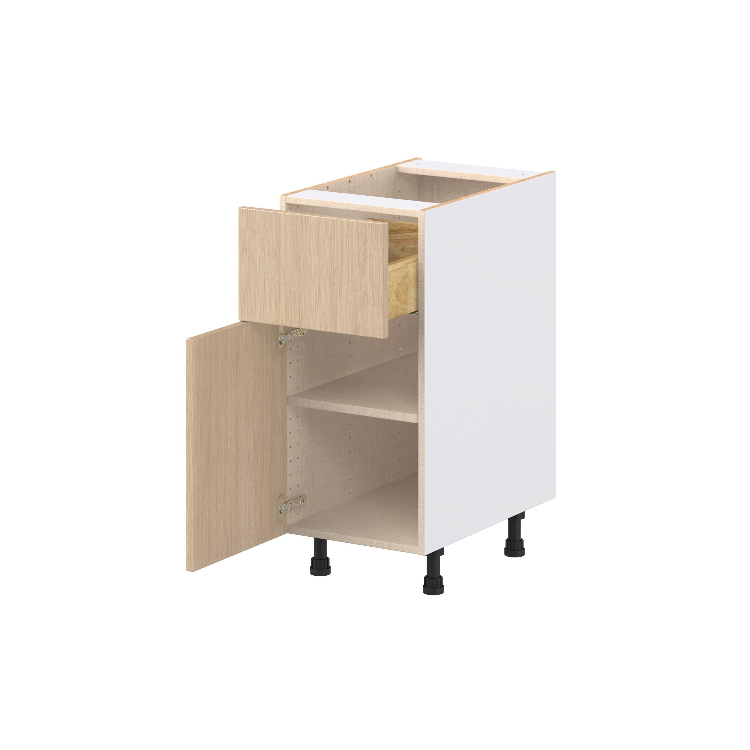 Glenwood 15 in. Mojavi Oak Door and Drawer Base Cabinet