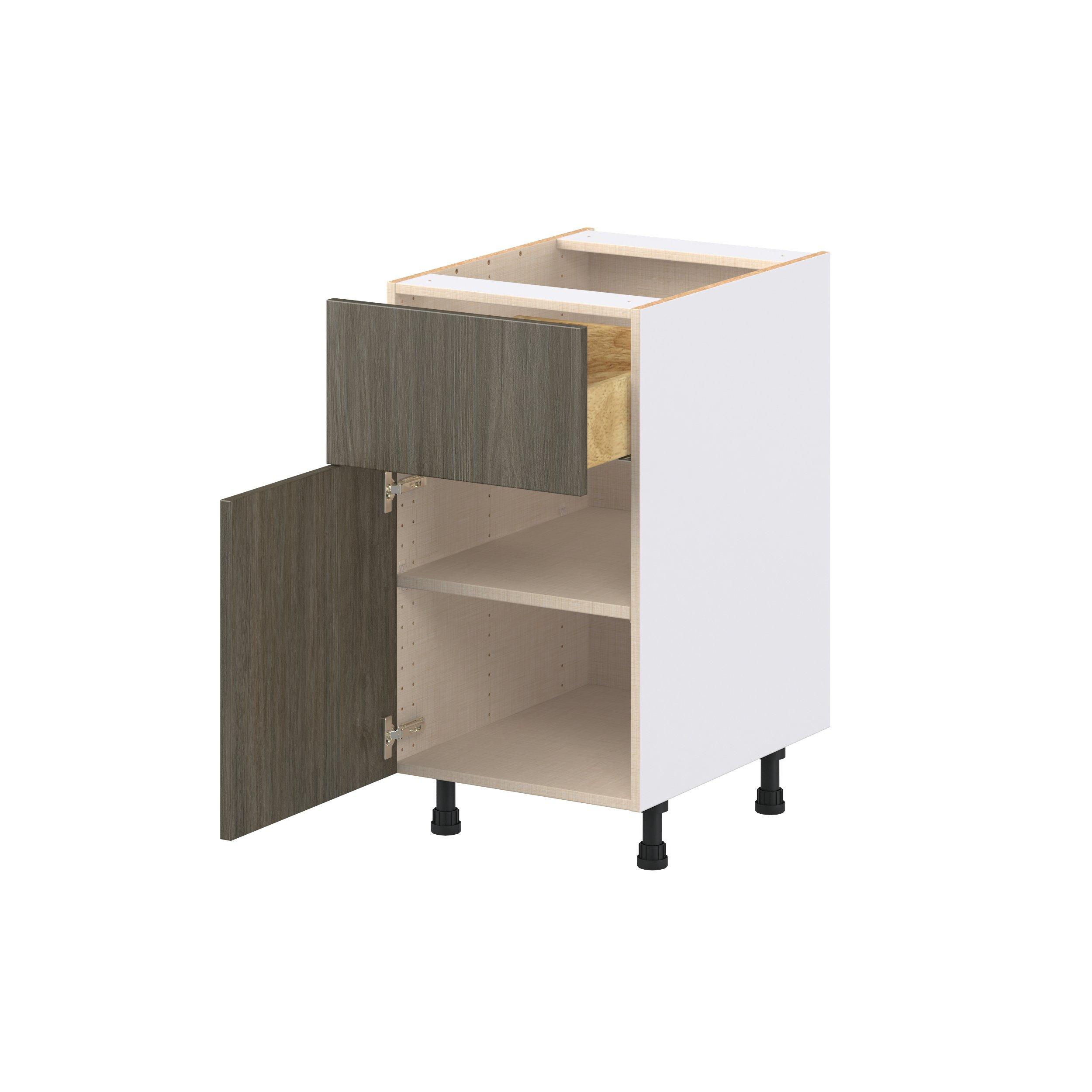 Glenwood 18 in. Burnt Walnut Door and Drawer Base Cabinet