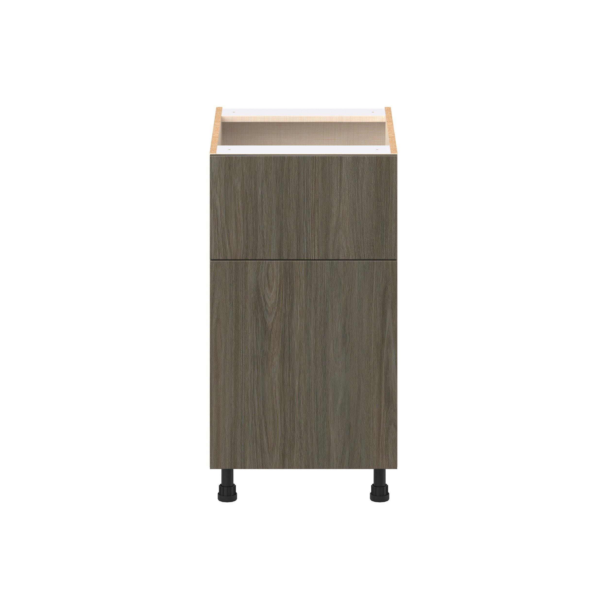Glenwood 18 in. Burnt Walnut Door and Drawer Base Cabinet