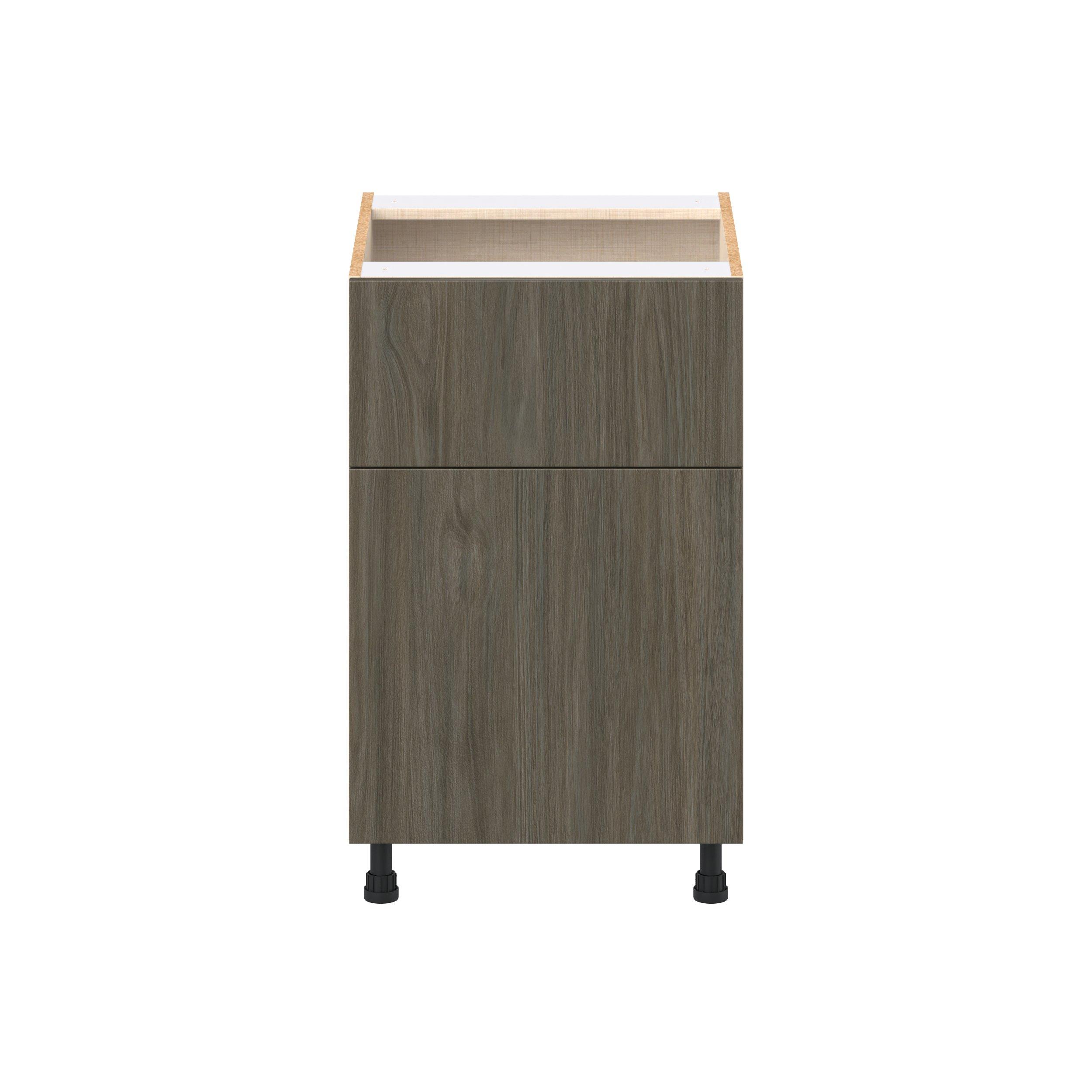 Glenwood 21 in. Burnt Walnut Door and Drawer Base Cabinet