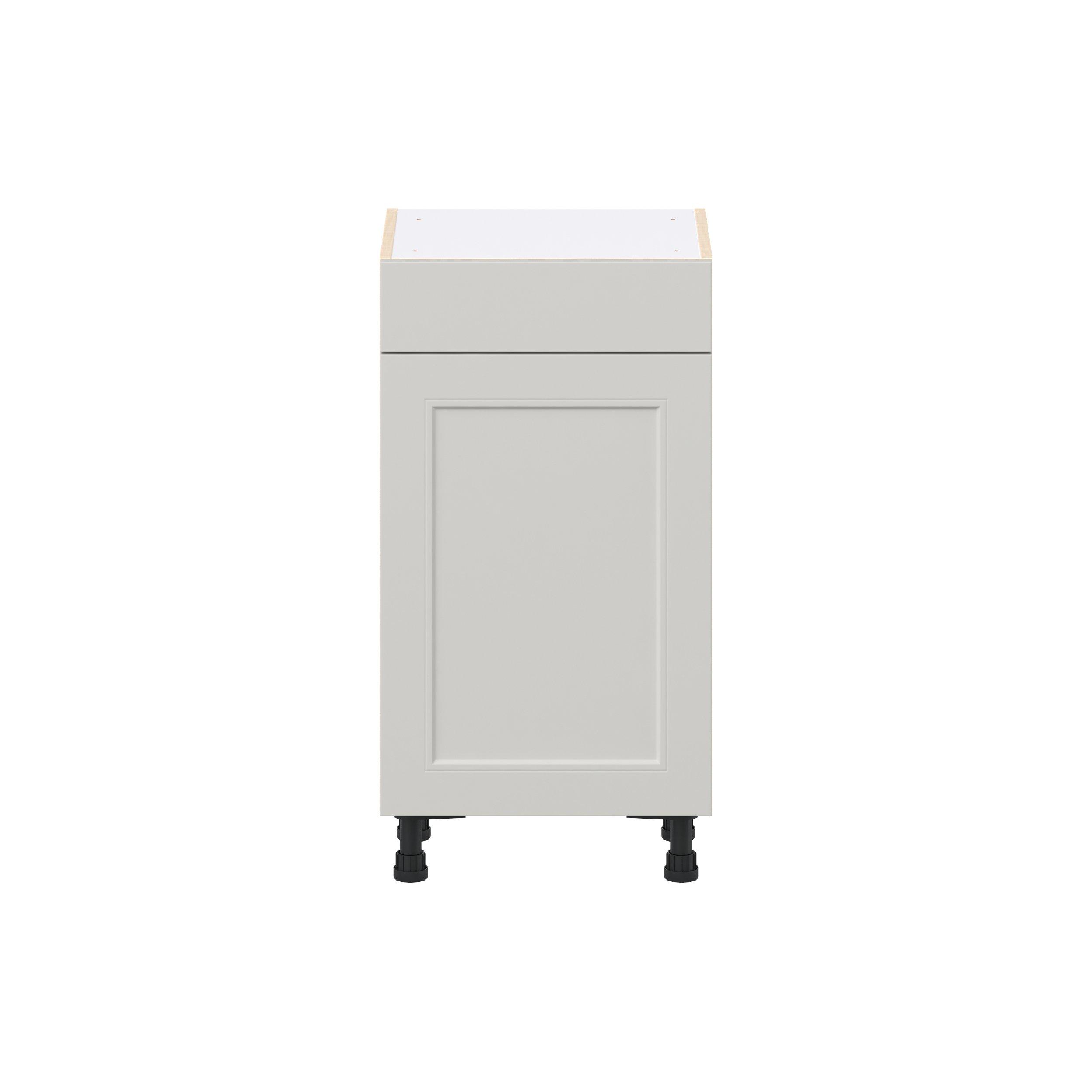 Lenox 18 in. Painted Light Gray Shallow Base Cabinet