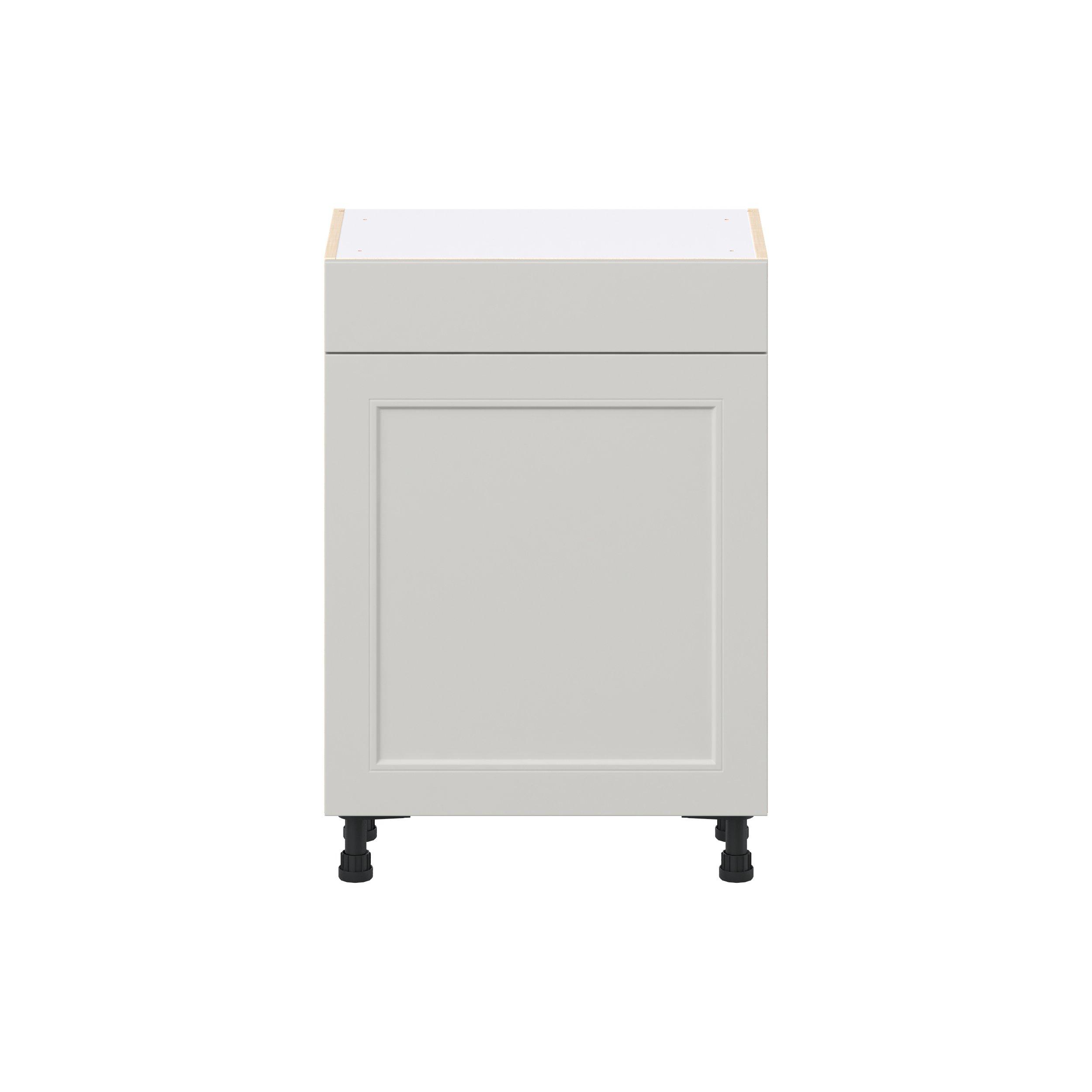Lenox 24 in. Painted Light Gray Shallow Base Cabinet