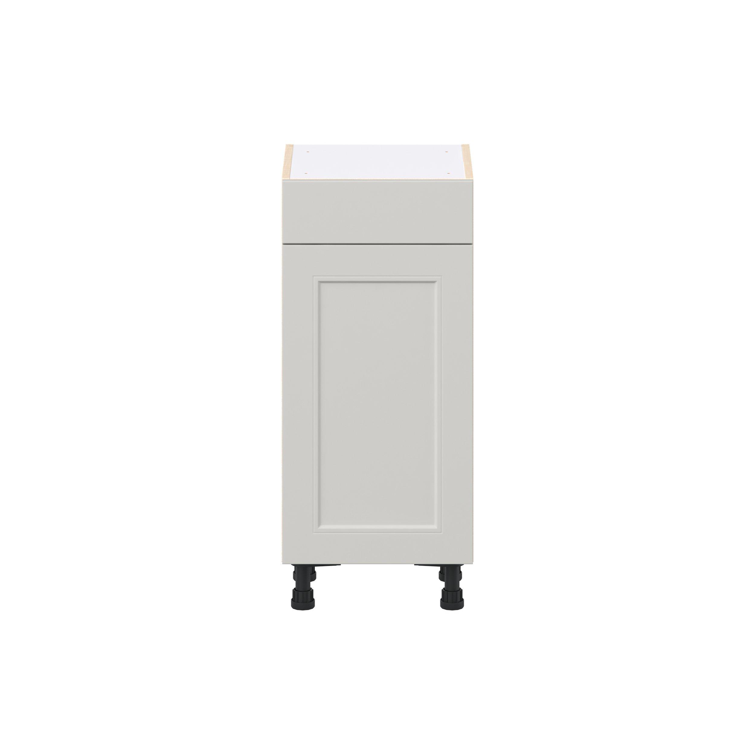 Lenox 15 in. Painted Light Gray Shallow Base Cabinet