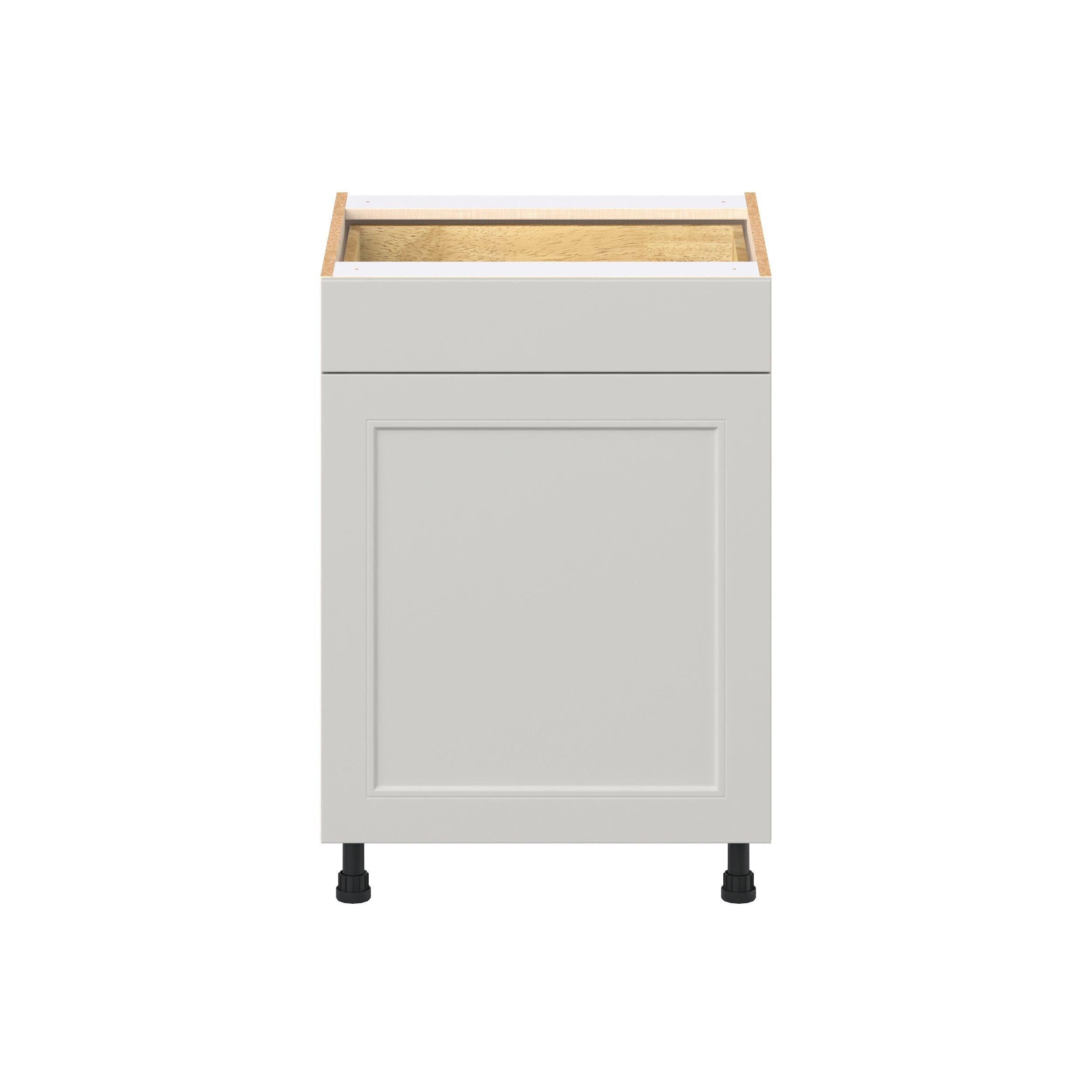 Lenox 24 in. Painted Light Gray Door and Drawer Base Cabinet