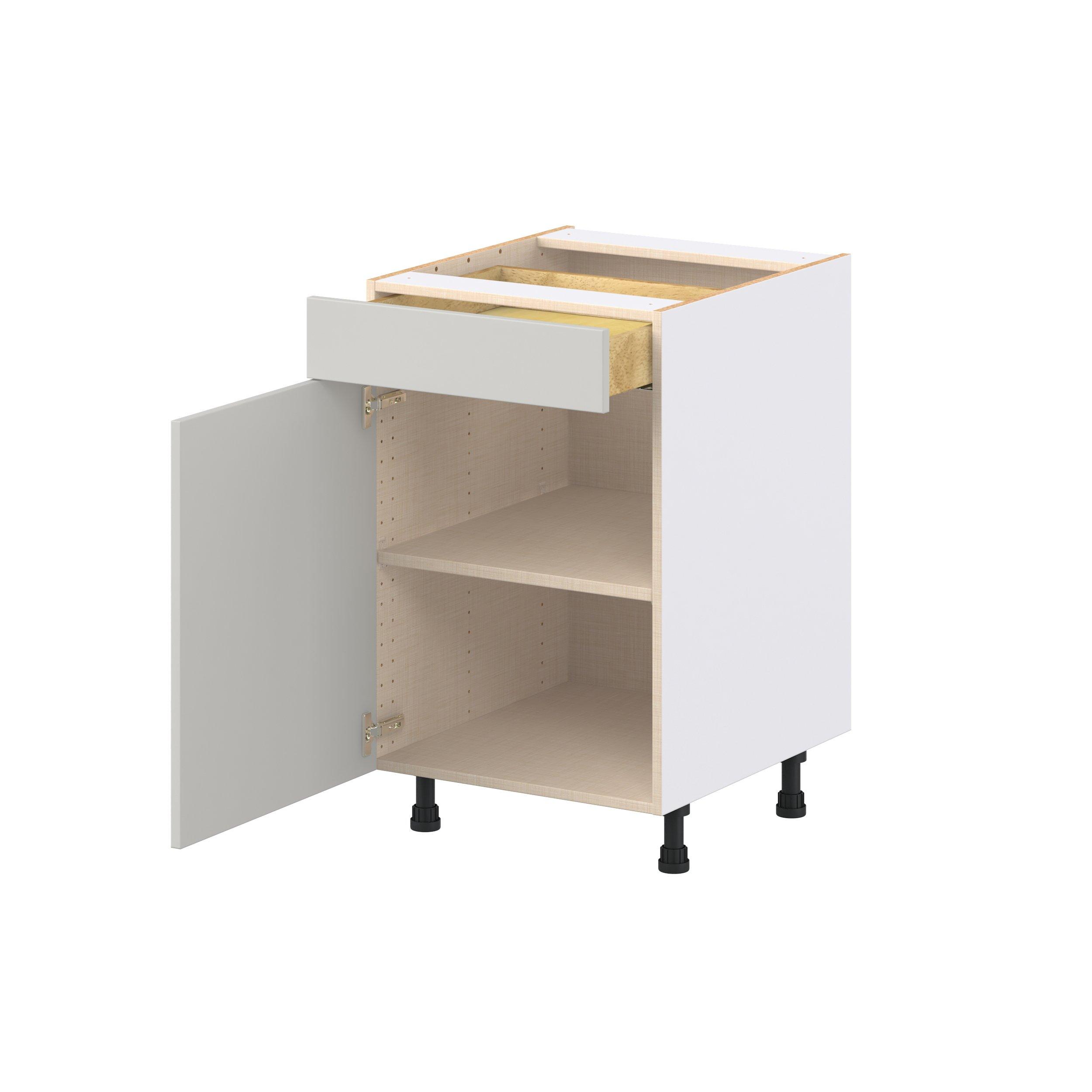 Lenox 21 in. Painted Light Gray Door and Drawer Base Cabinet