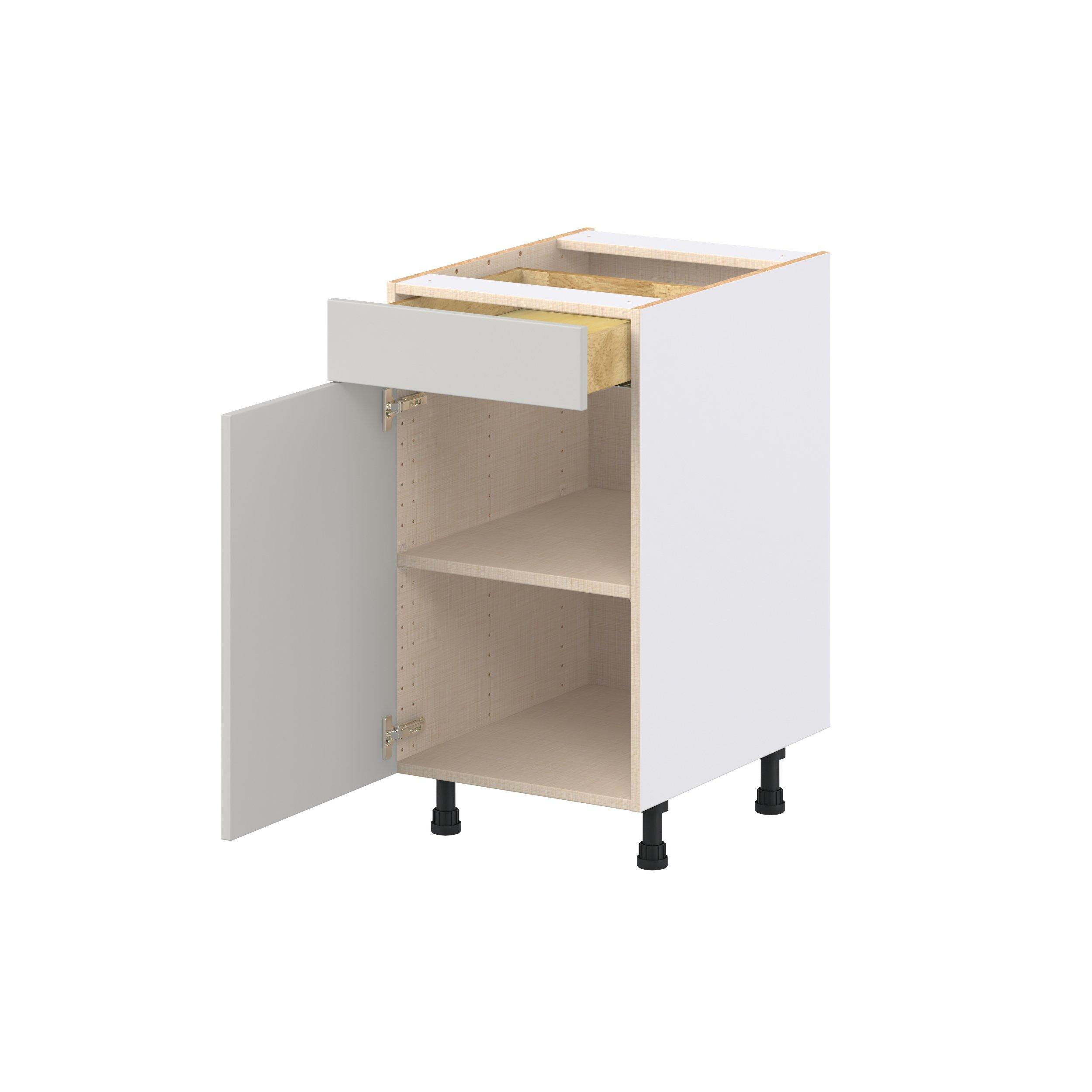 Lenox 18 in. Painted Light Gray Door and Drawer Base Cabinet
