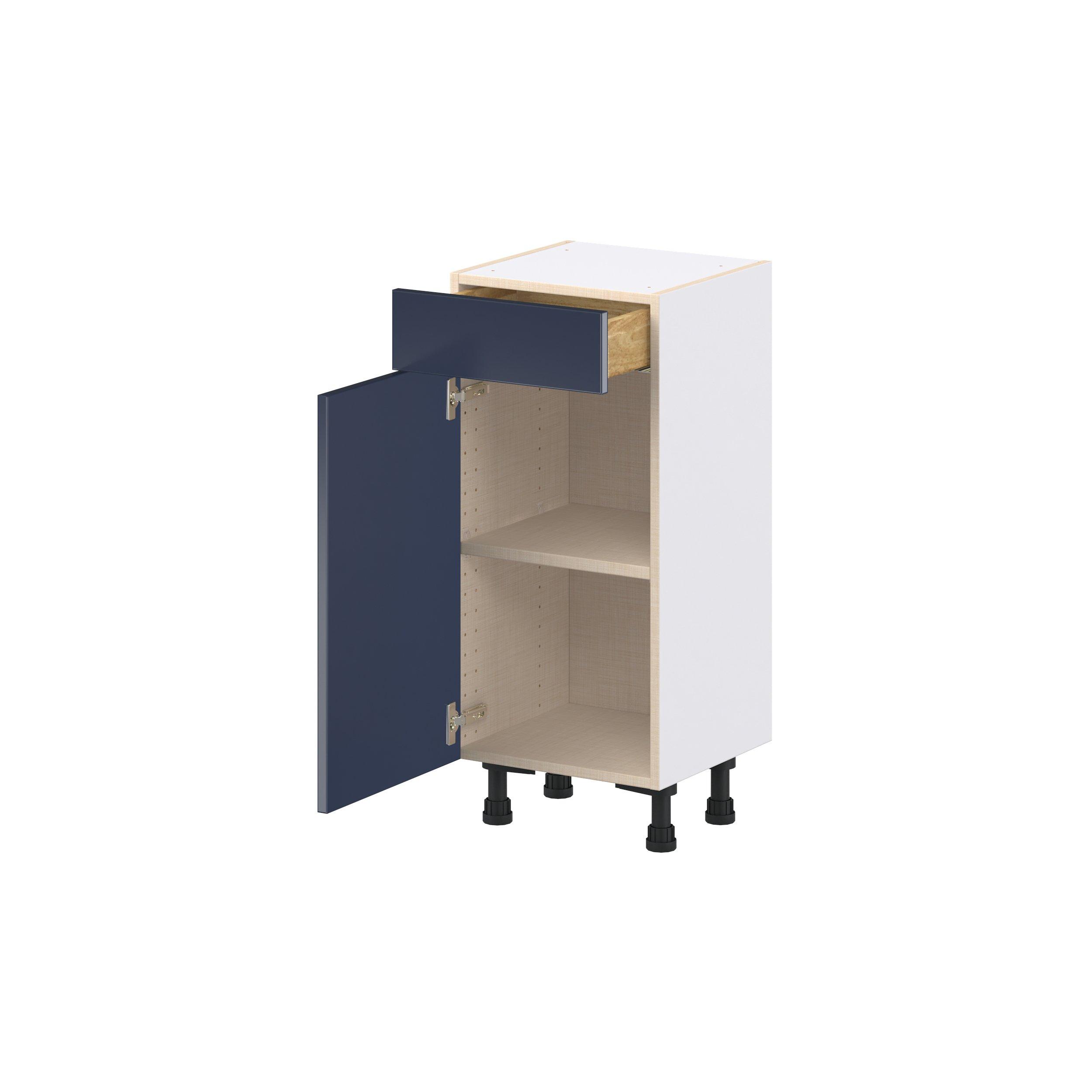 Peachtree 15 in. Painted Midnight Blue Shallow Base Cabinet