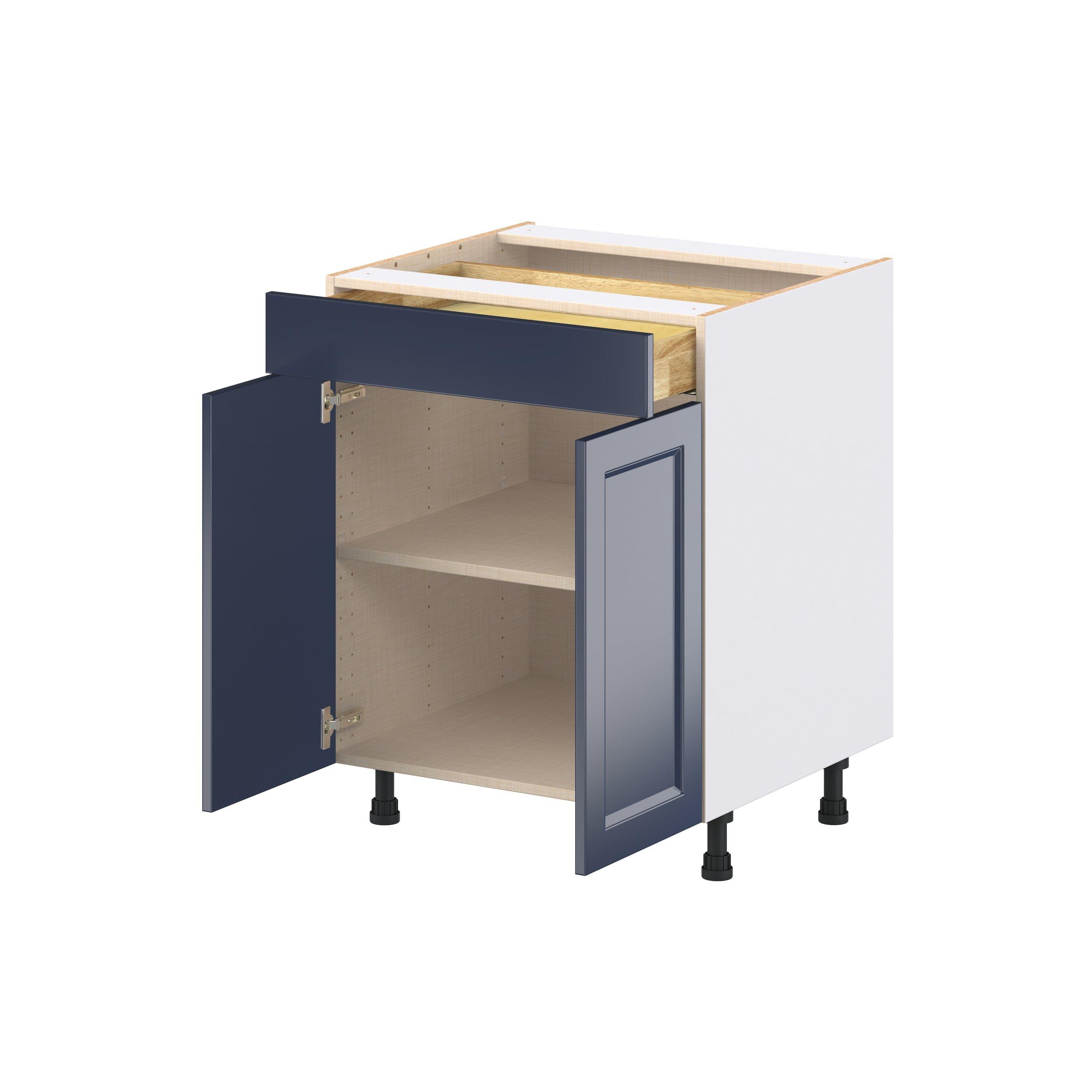 Peachtree 27 in. Painted Midnight Blue Door and Drawer Base Cabinet
