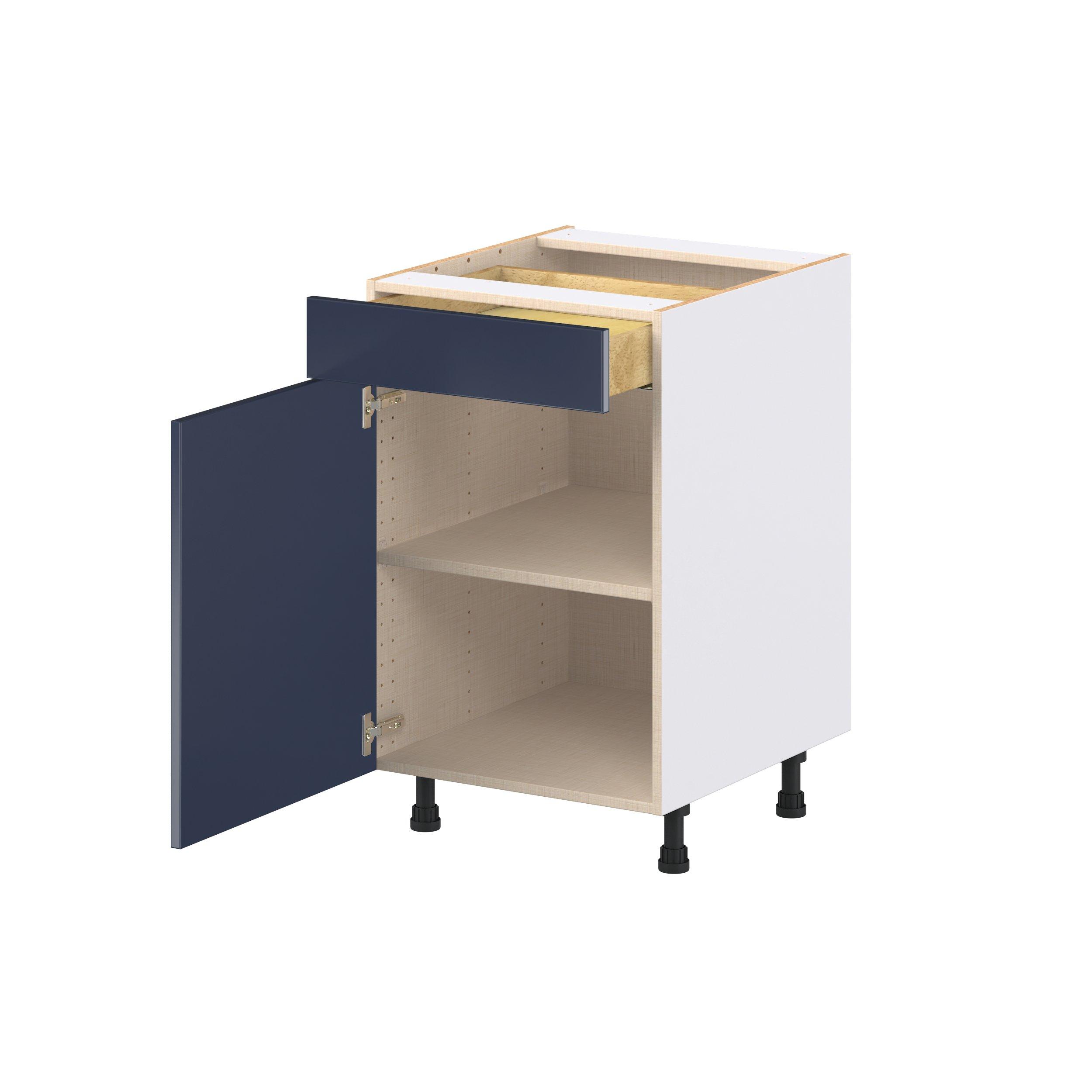 Peachtree 21 in. Painted Midnight Blue Door and Drawer Base Cabinet