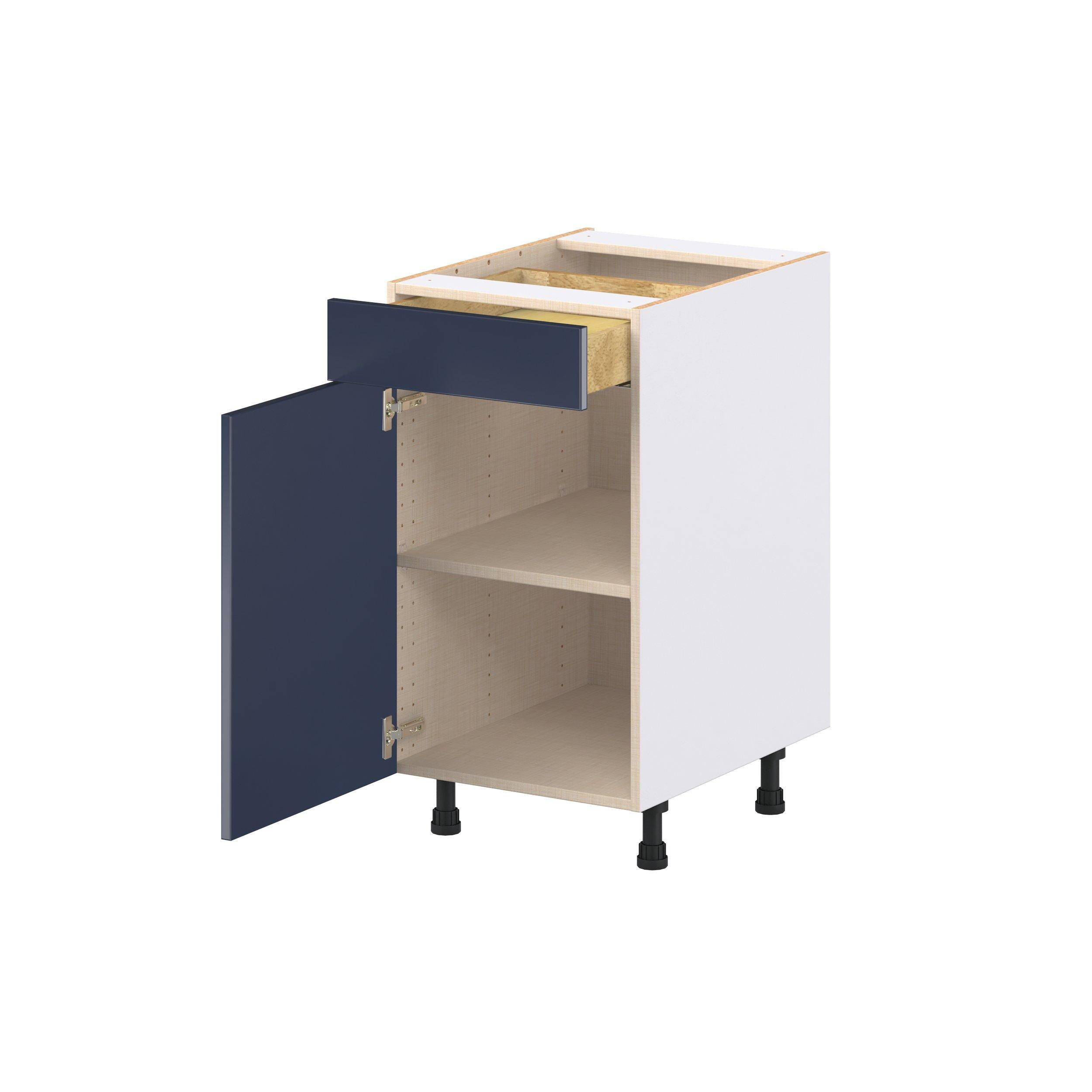 Peachtree 18 in. Painted Midnight Blue Door and Drawer Base Cabinet