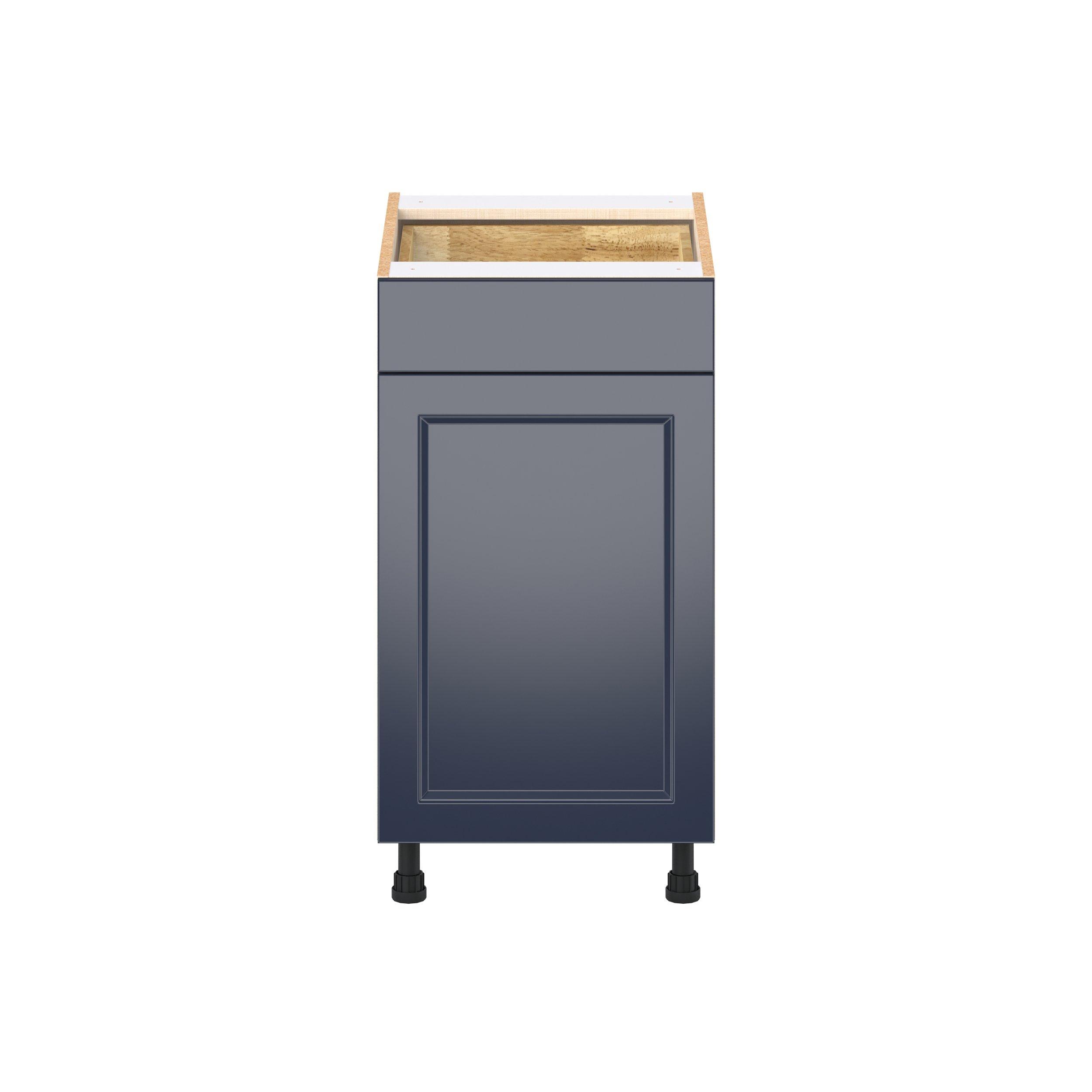 Peachtree 18 in. Painted Midnight Blue Door and Drawer Base Cabinet