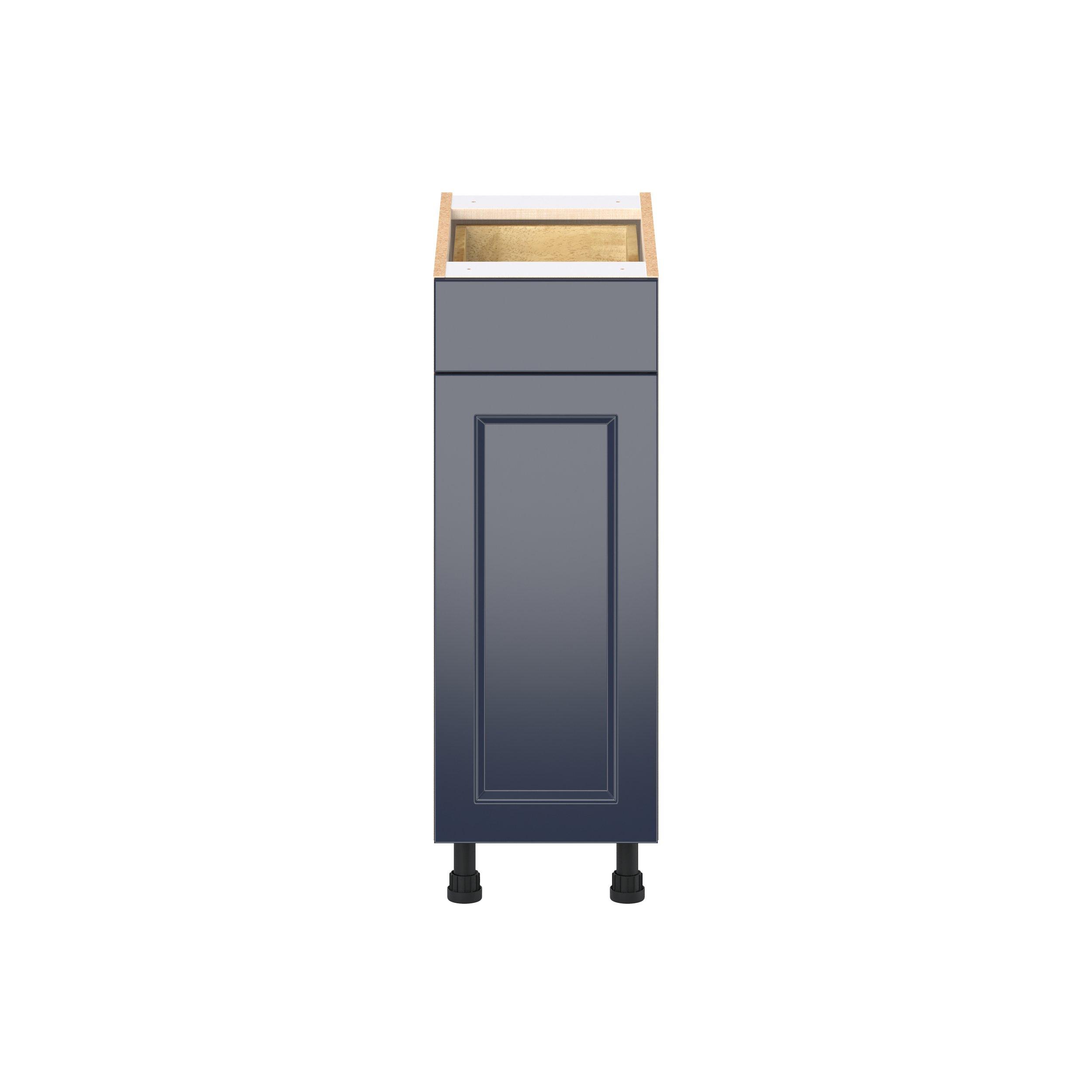 Peachtree 12 in. Painted Midnight Blue Door and Drawer Base Cabinet