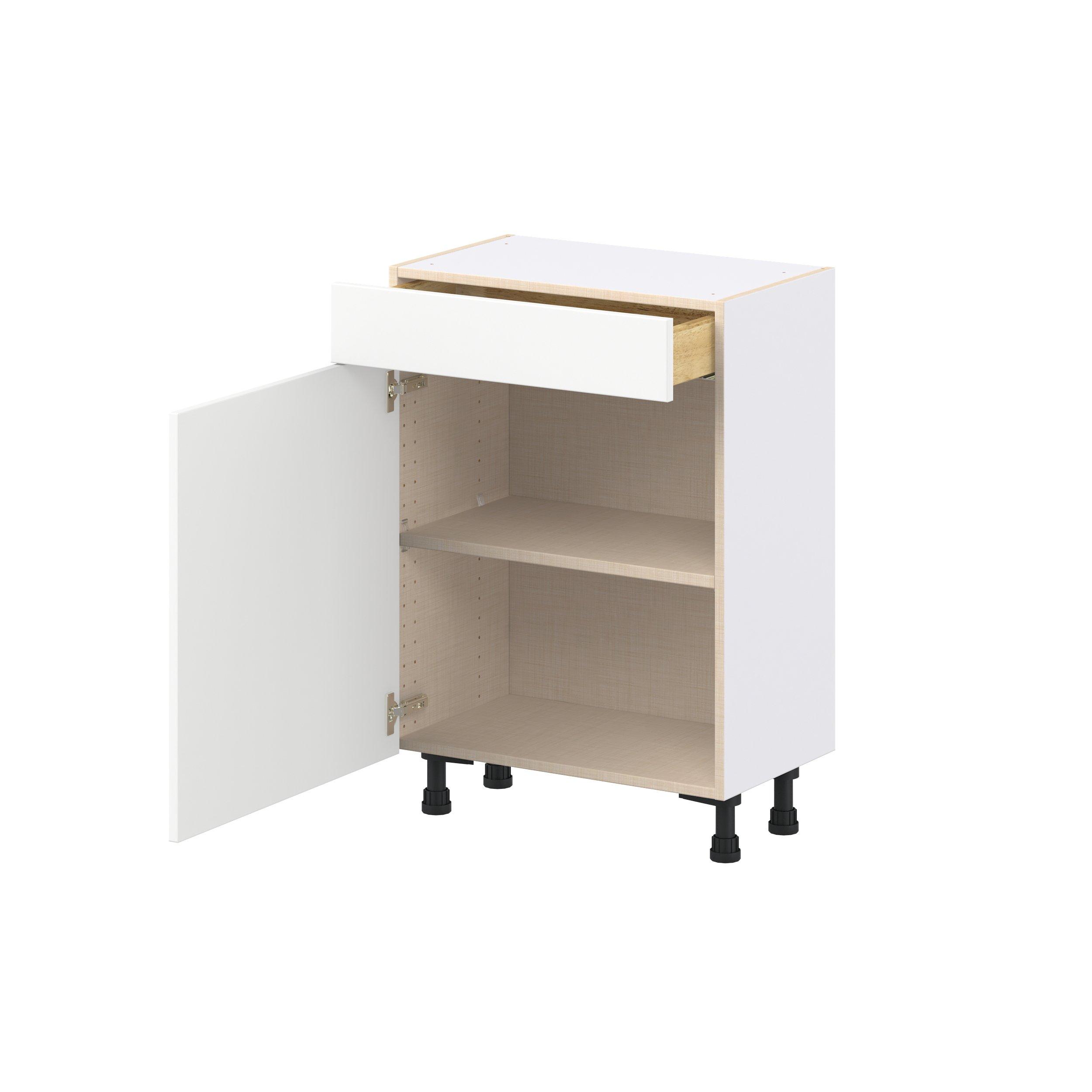 Peachtree 24 in. Painted Bright White Shallow Base Cabinet