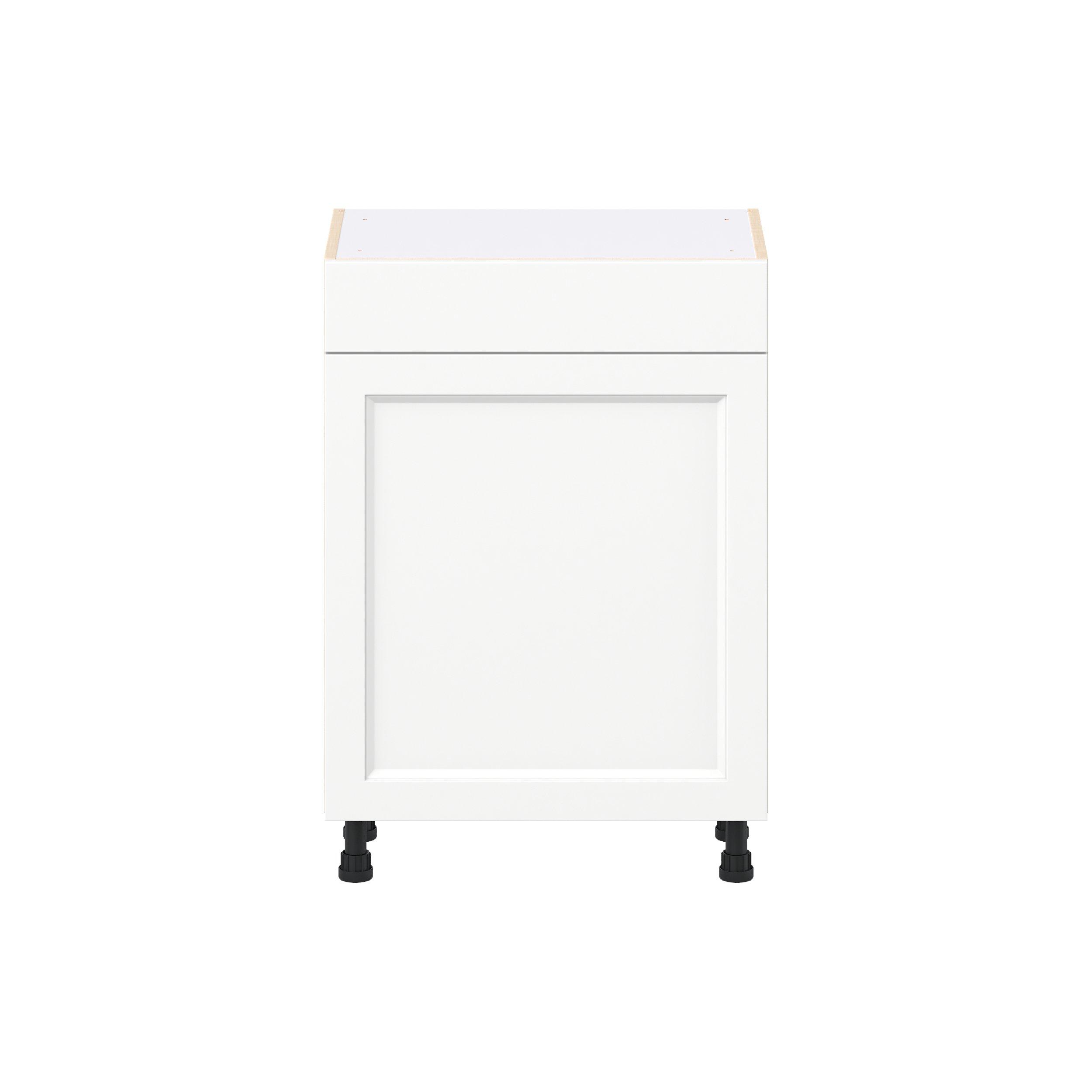 Peachtree 24 in. Painted Bright White Shallow Base Cabinet