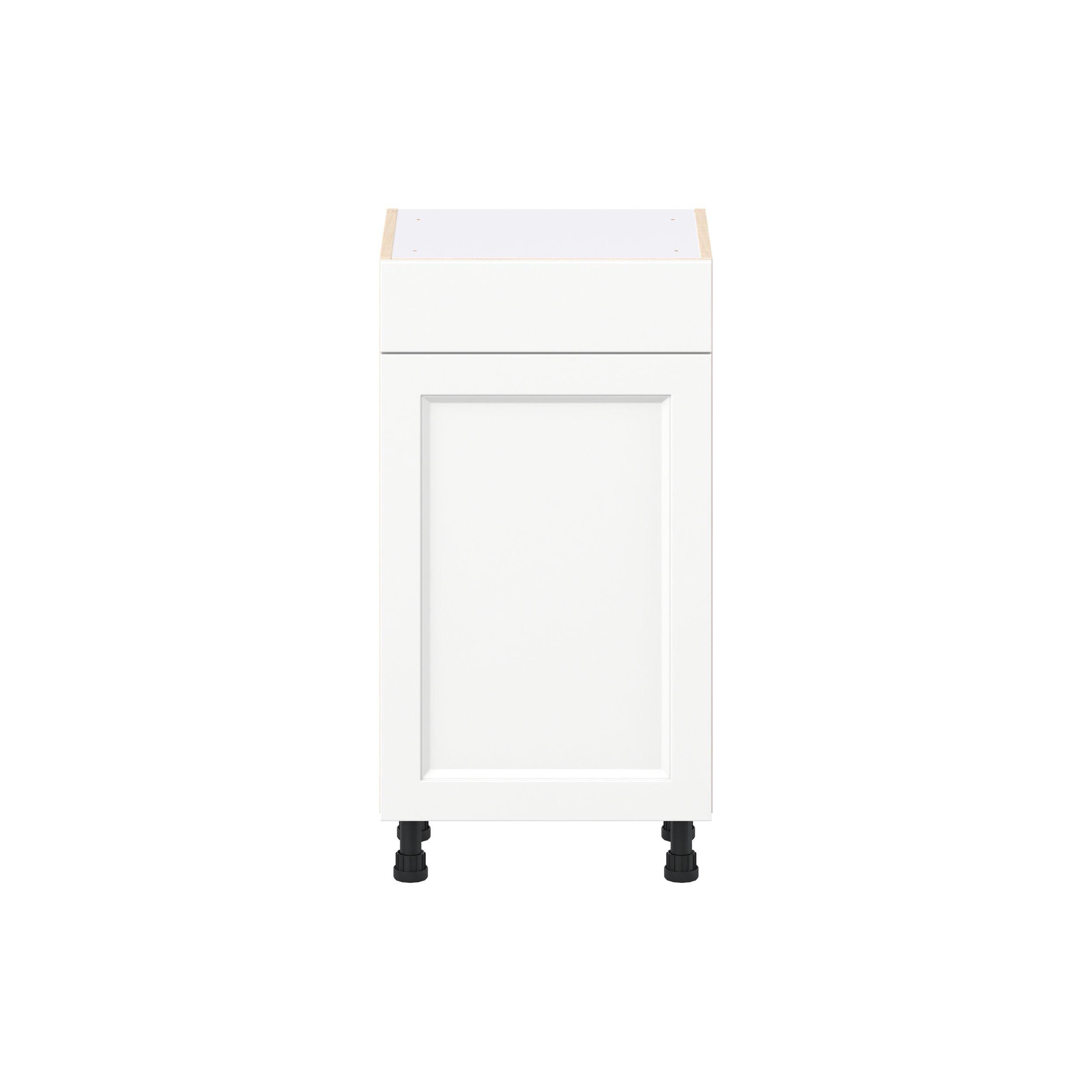 Peachtree 18 in. Painted Bright White Shallow Base Cabinet