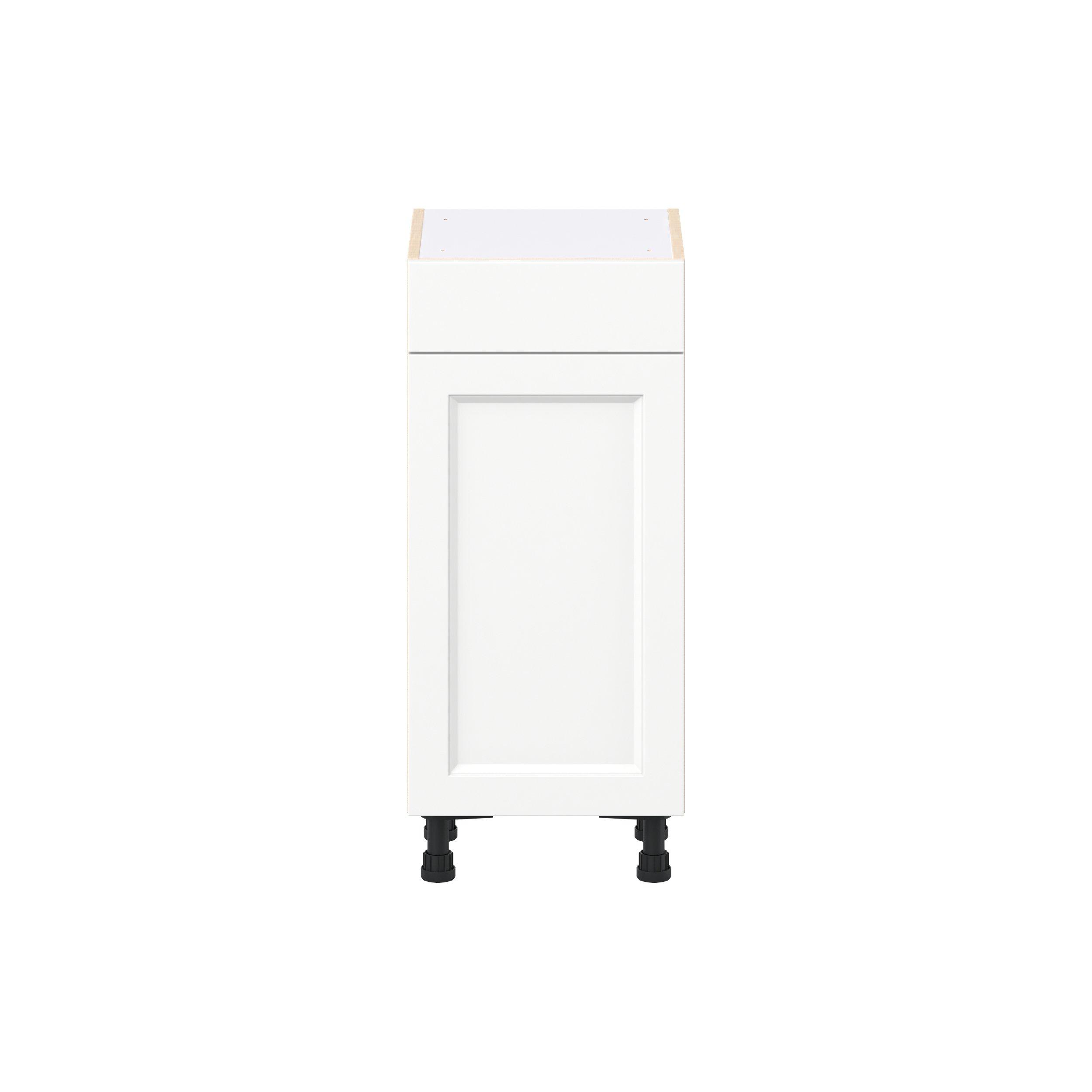 Peachtree 15 in. Painted Bright White Shallow Base Cabinet