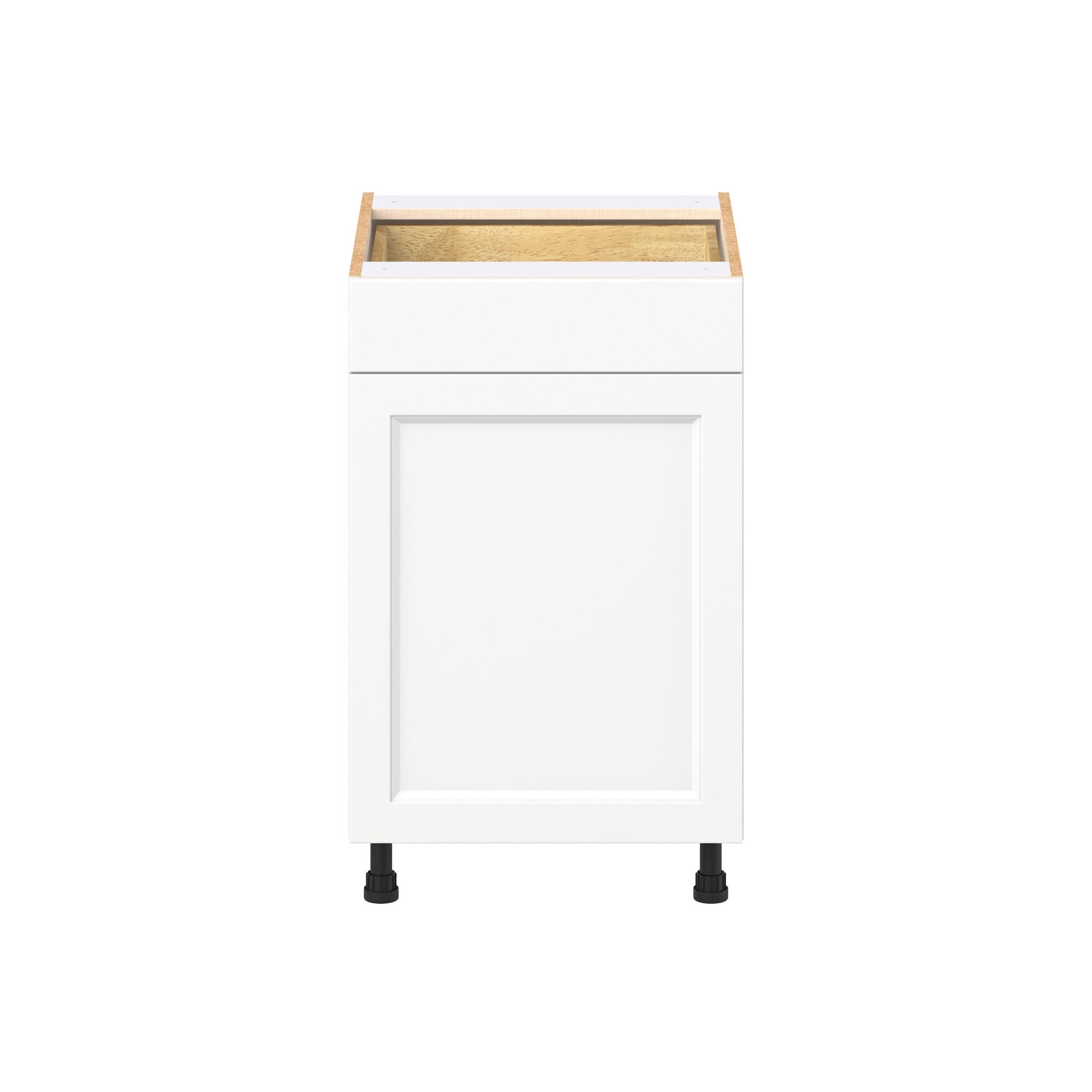Peachtree 21 in. Painted Bright White Door and Drawer Base Cabinet